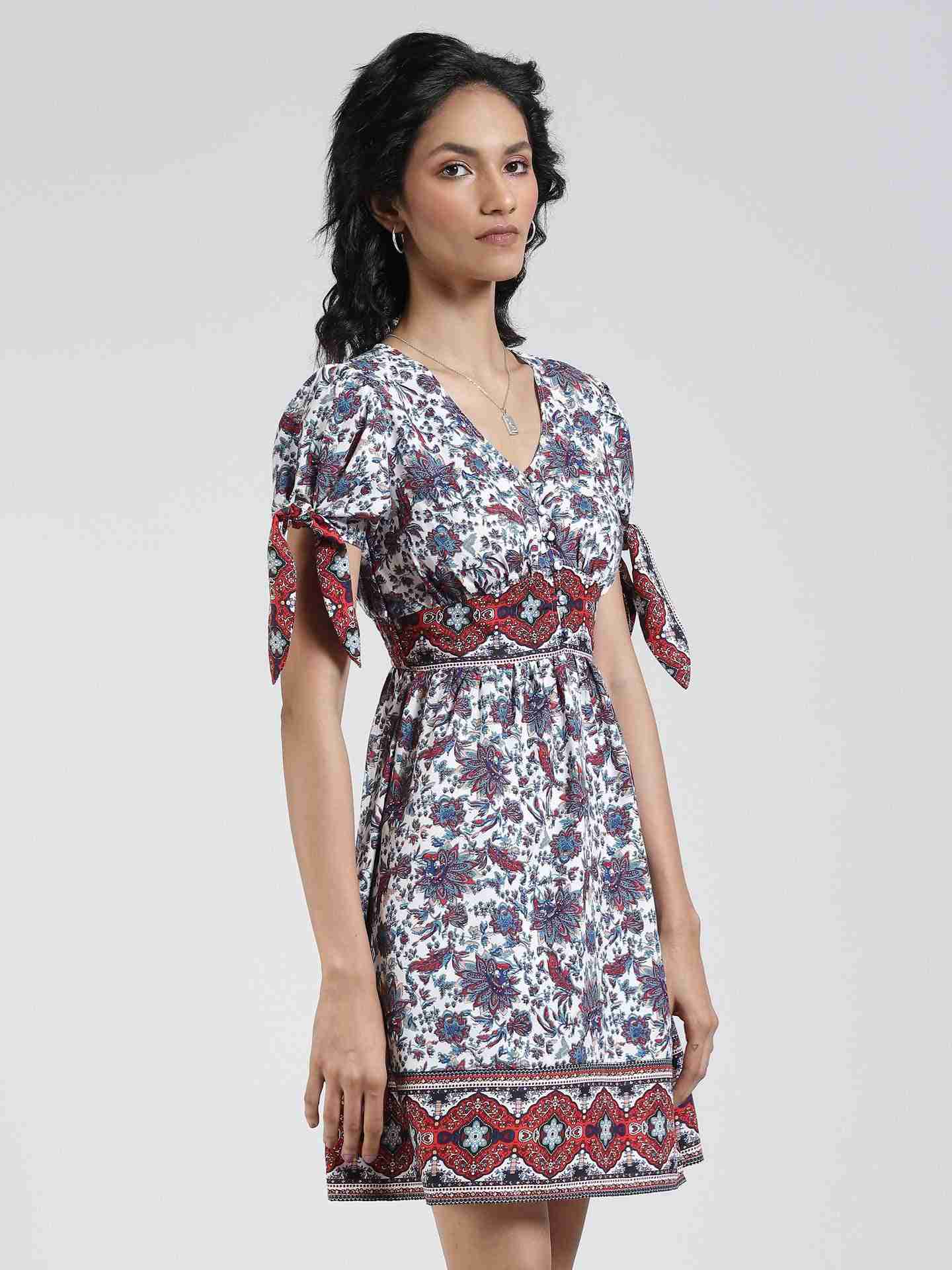 White Druselle Skater Dress