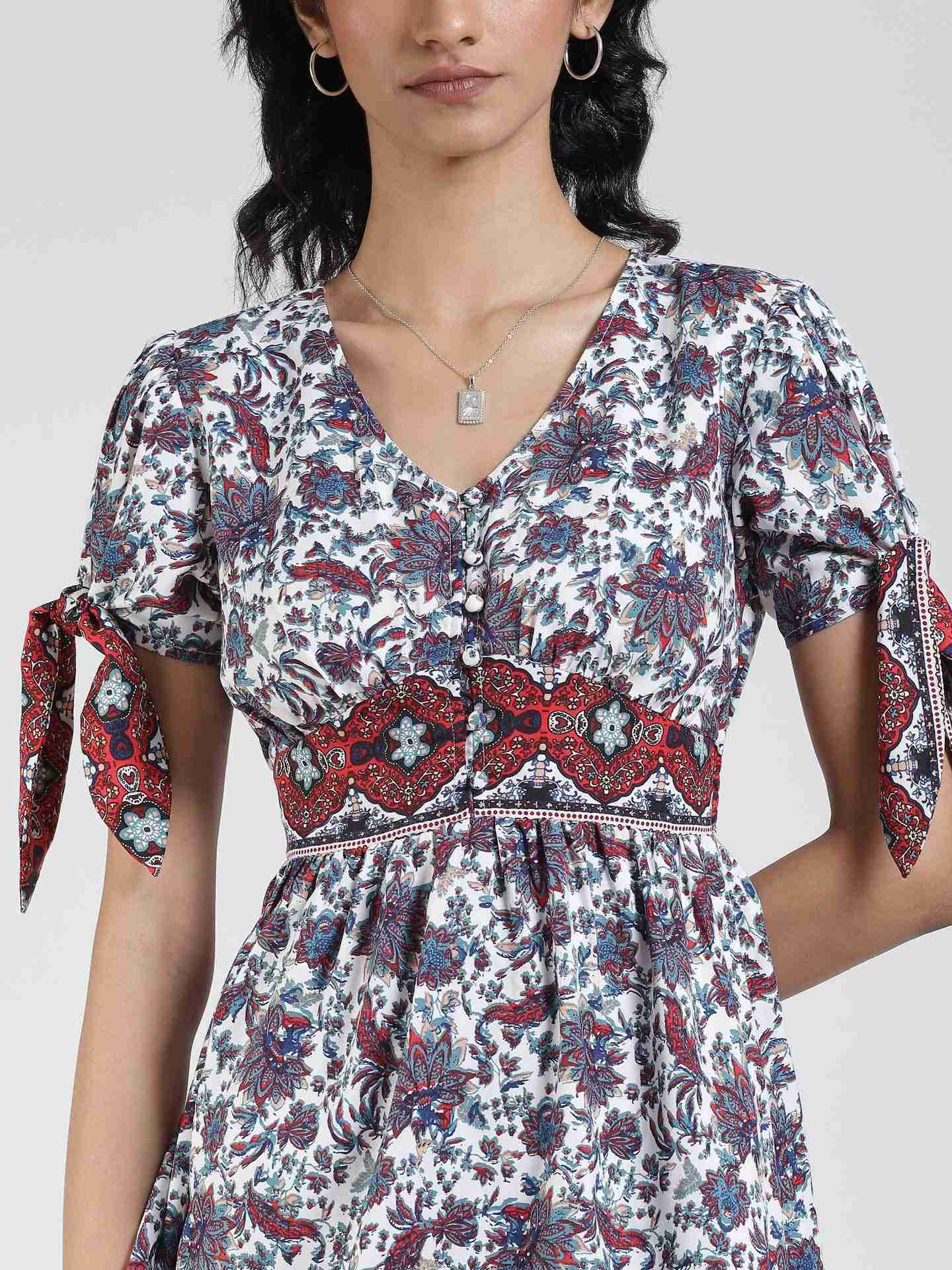 White Druselle Skater Dress