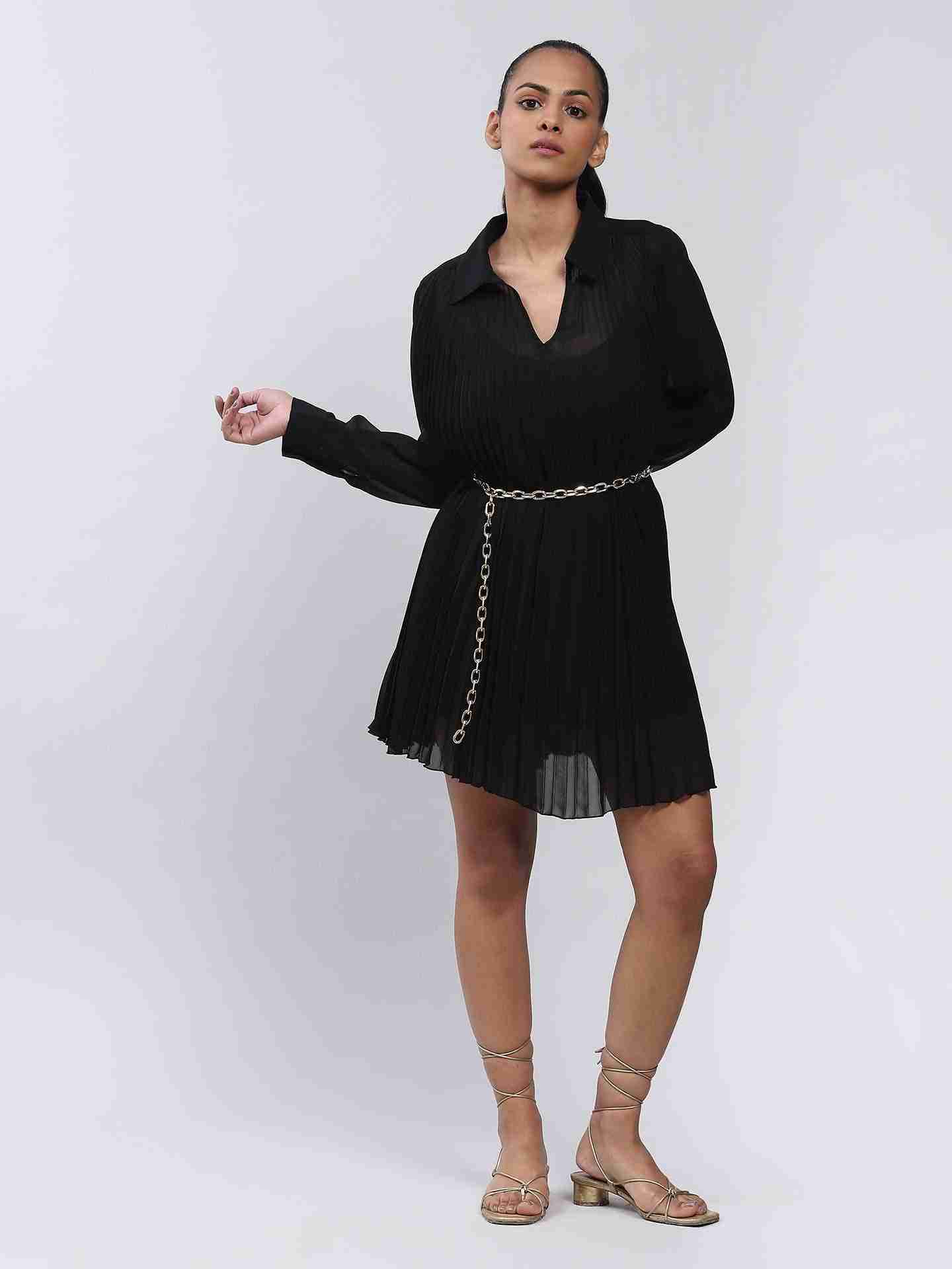 Black Valentin Shift Dress