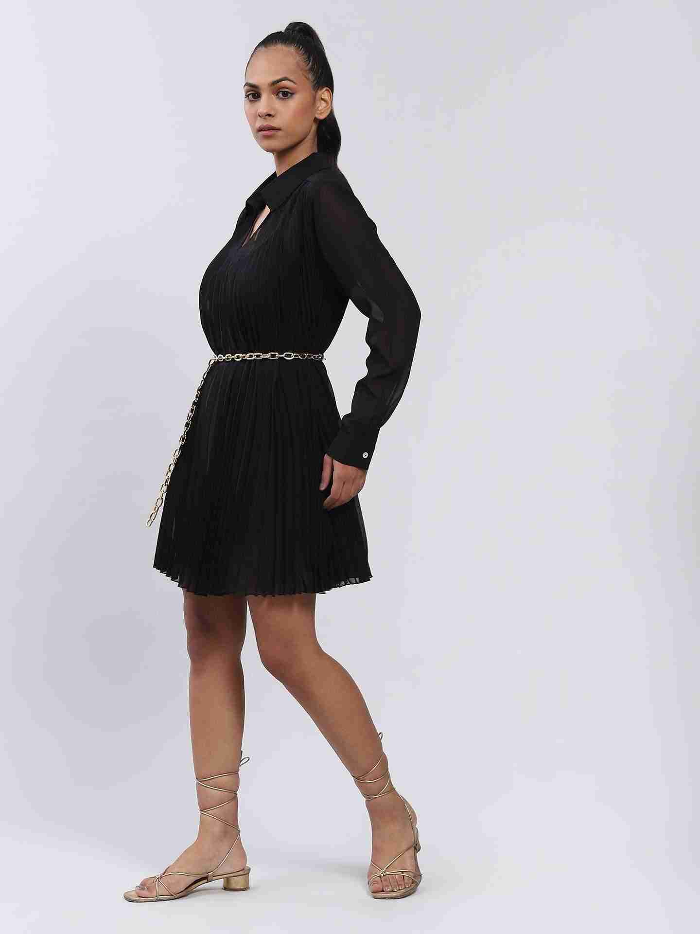 Black Valentin Shift Dress