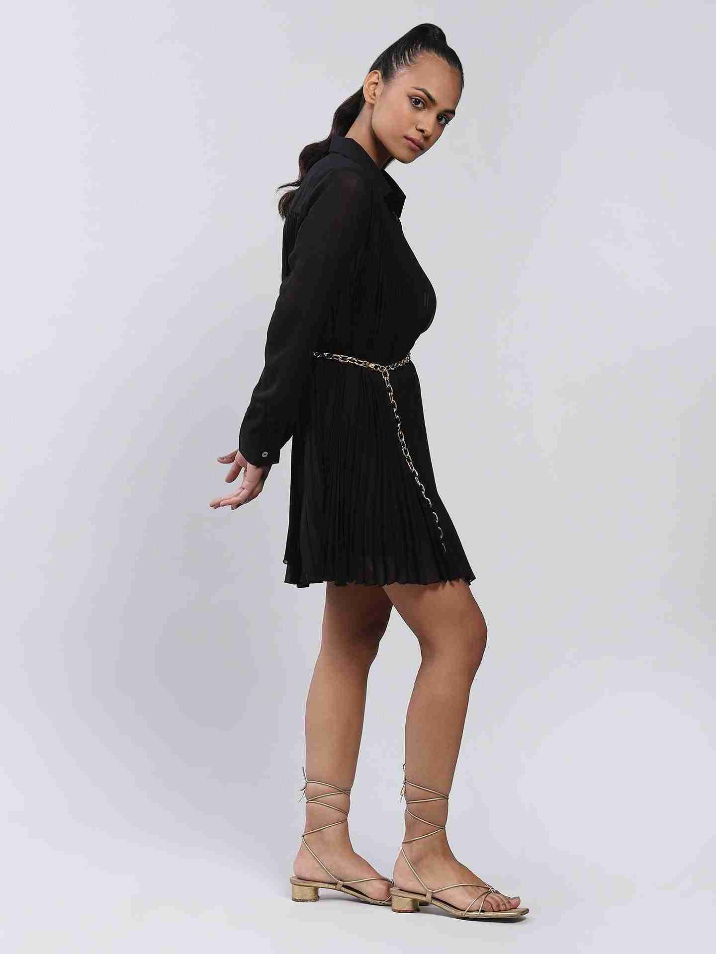 Black Valentin Shift Dress