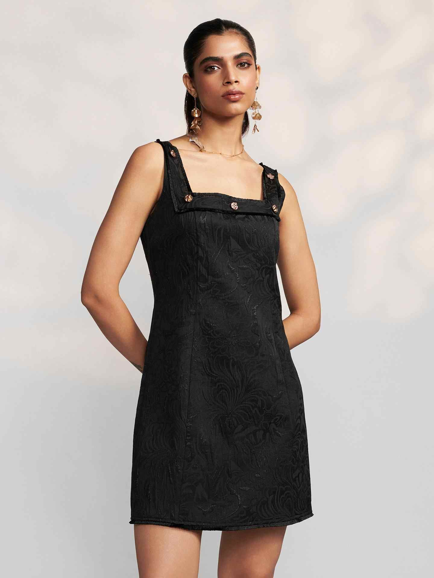 Black Mervina Short Dress