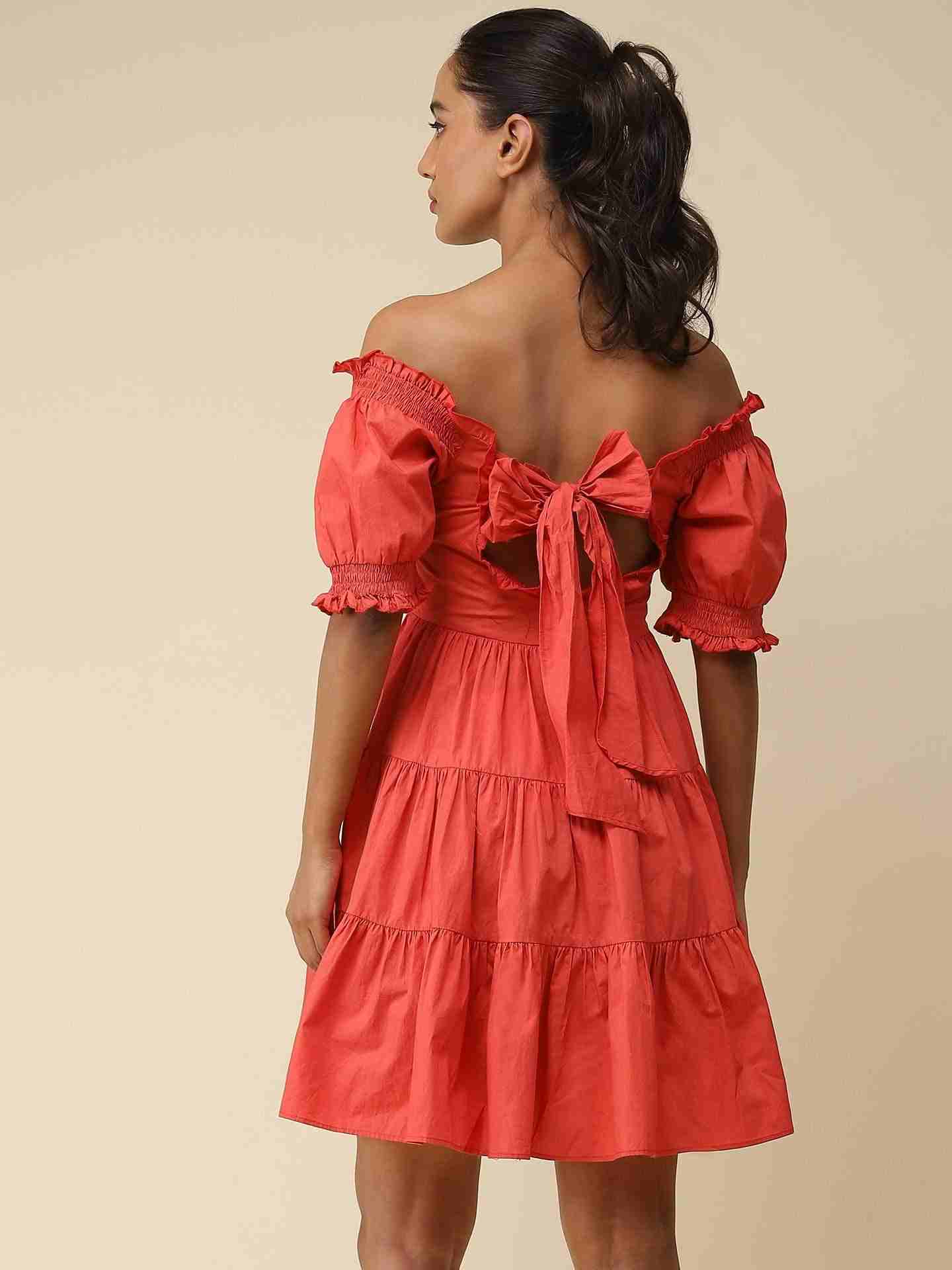 Brick Red Noelle Skater Dress