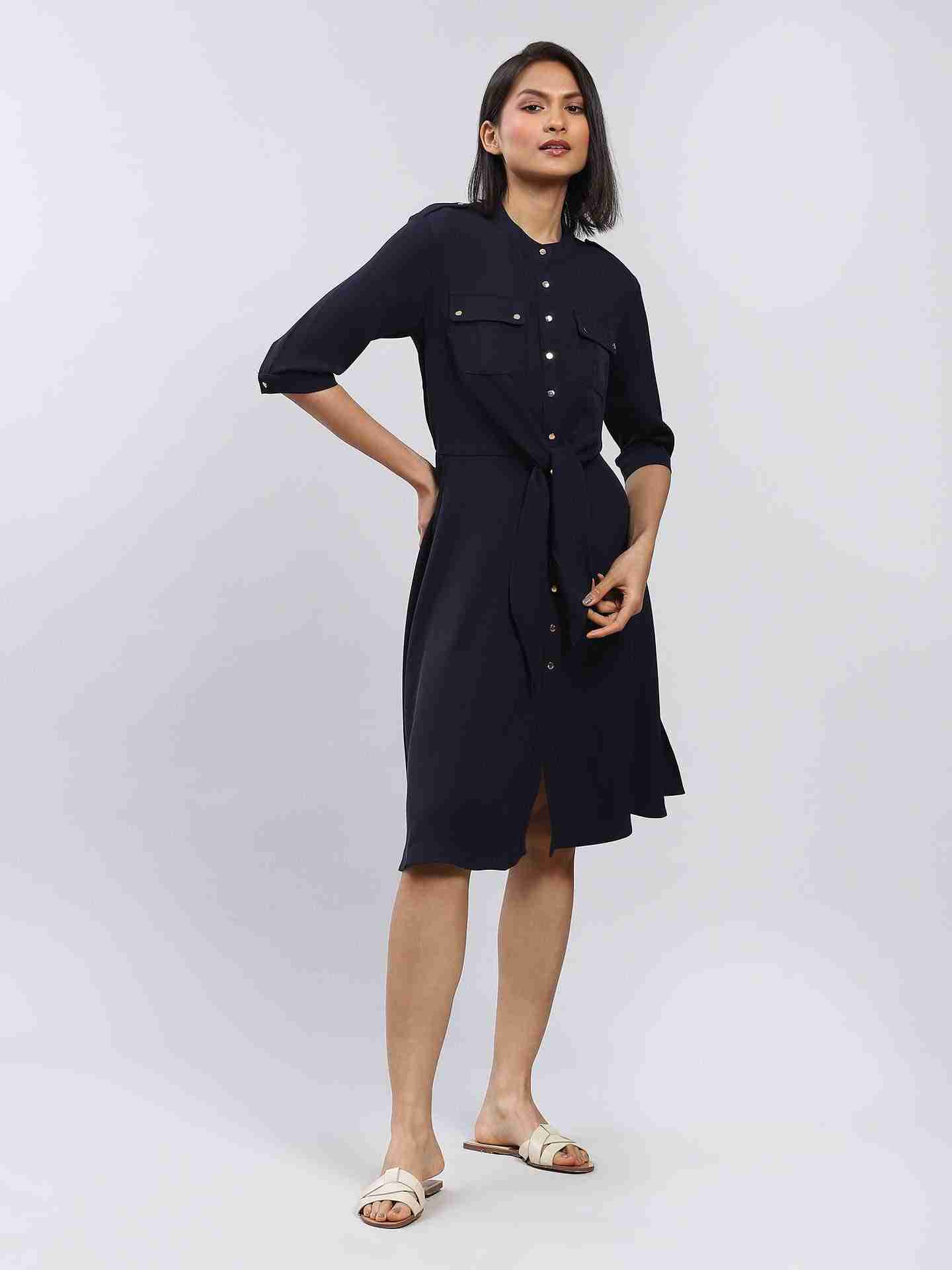 Navy Core Classics Short Dress