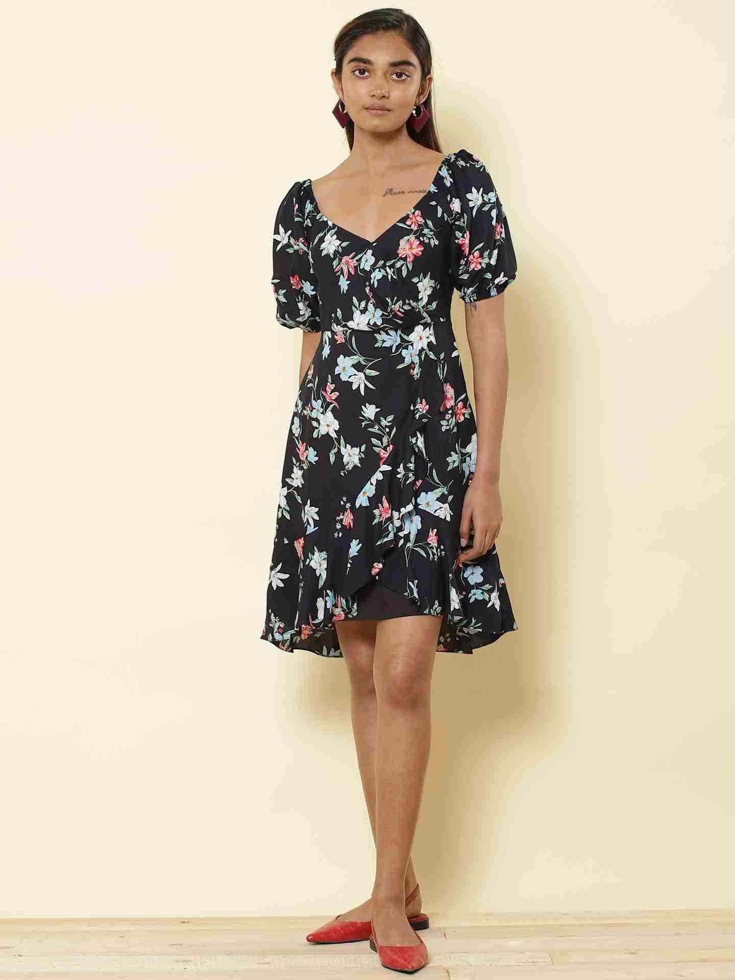 Navy Fashion Flair Dress