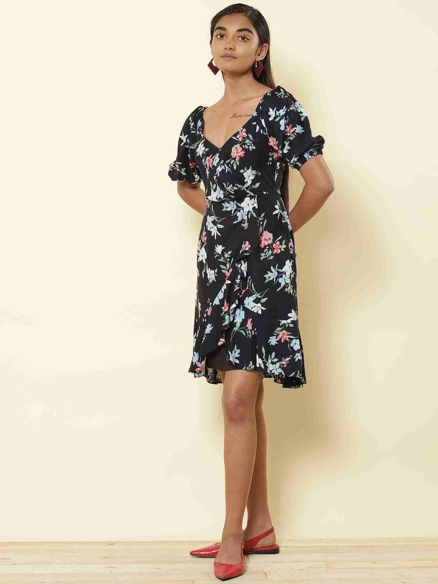 Navy Fashion Flair Dress