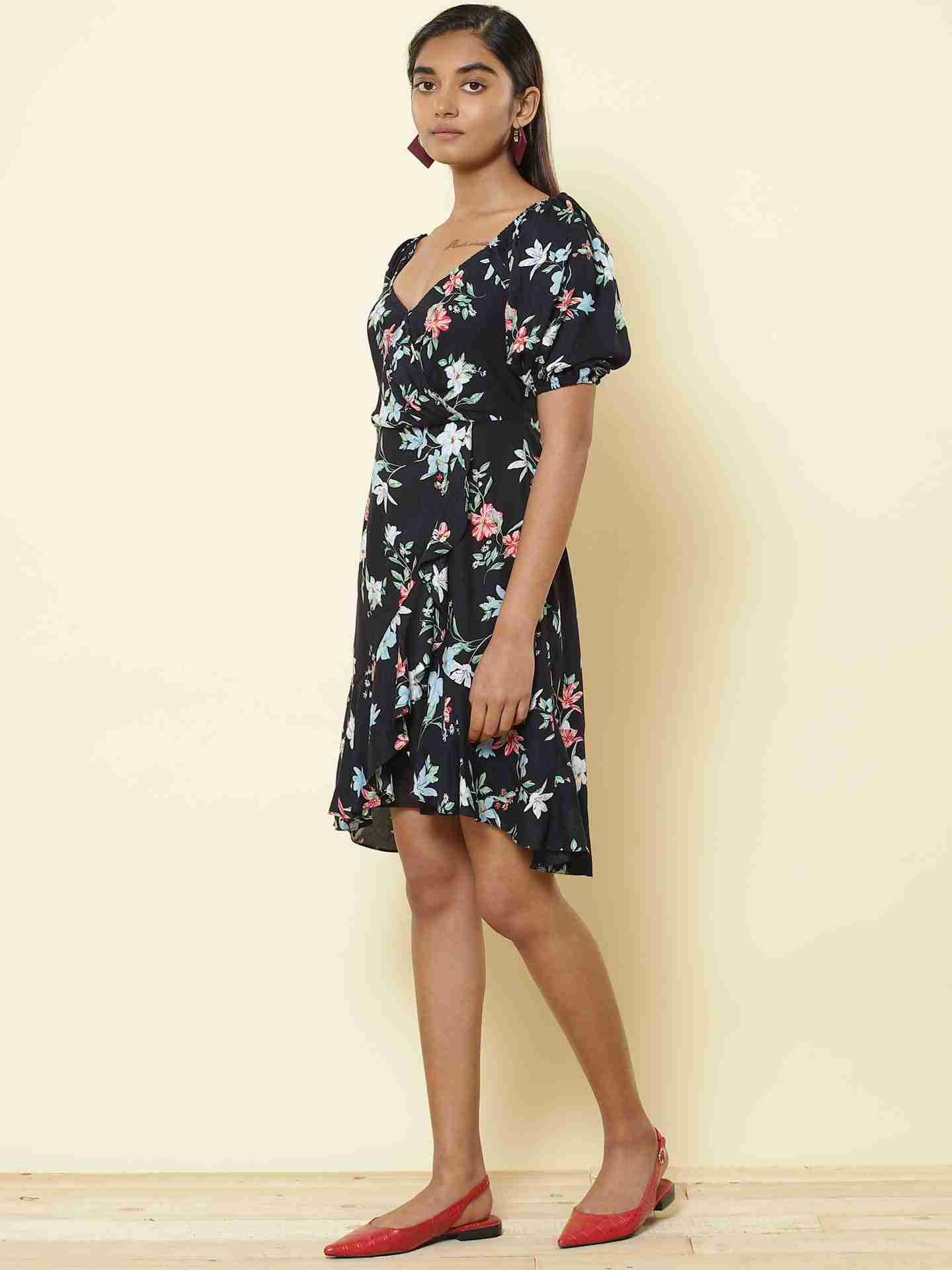 Navy Fashion Flair Dress