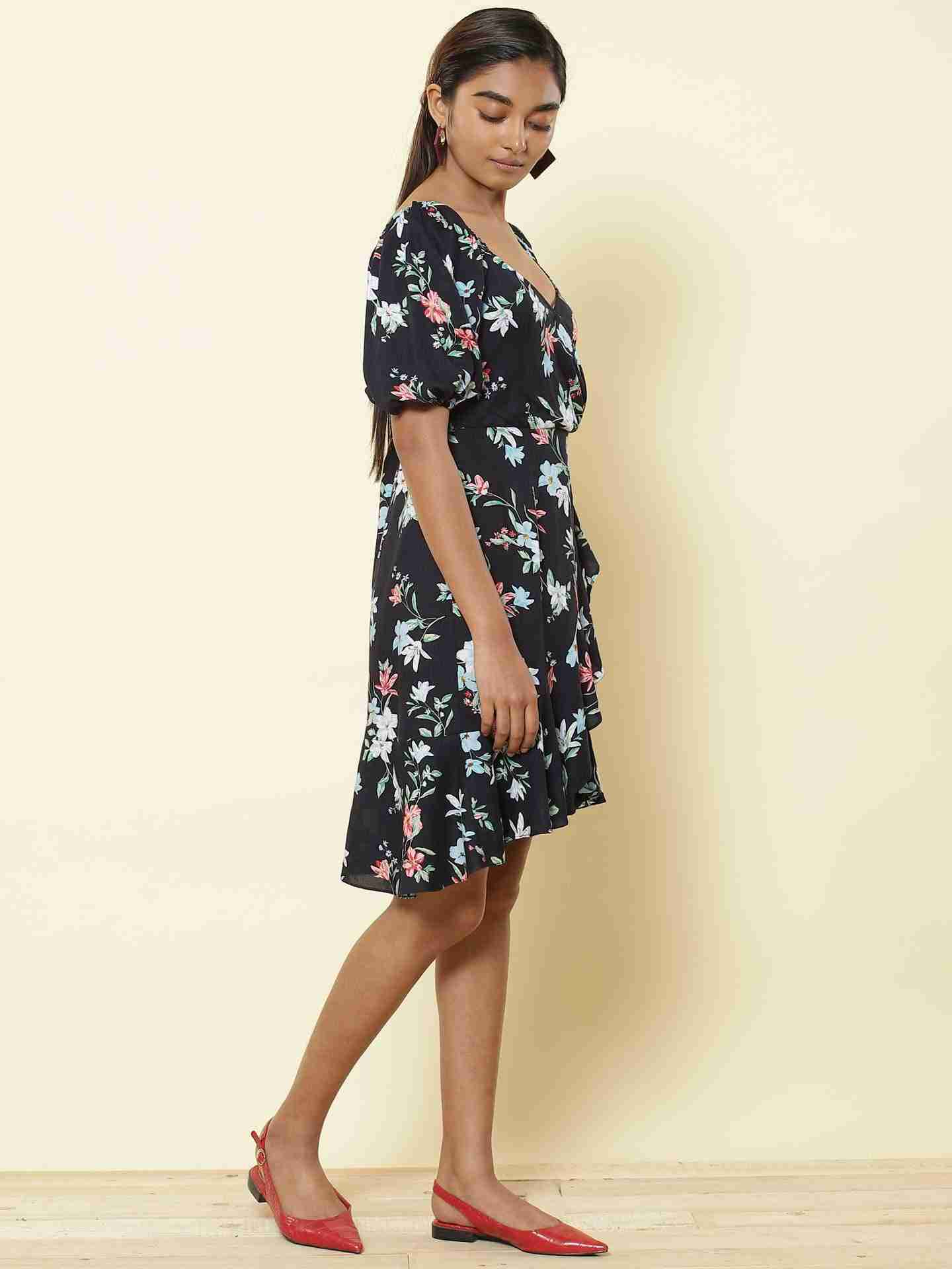 Navy Fashion Flair Dress