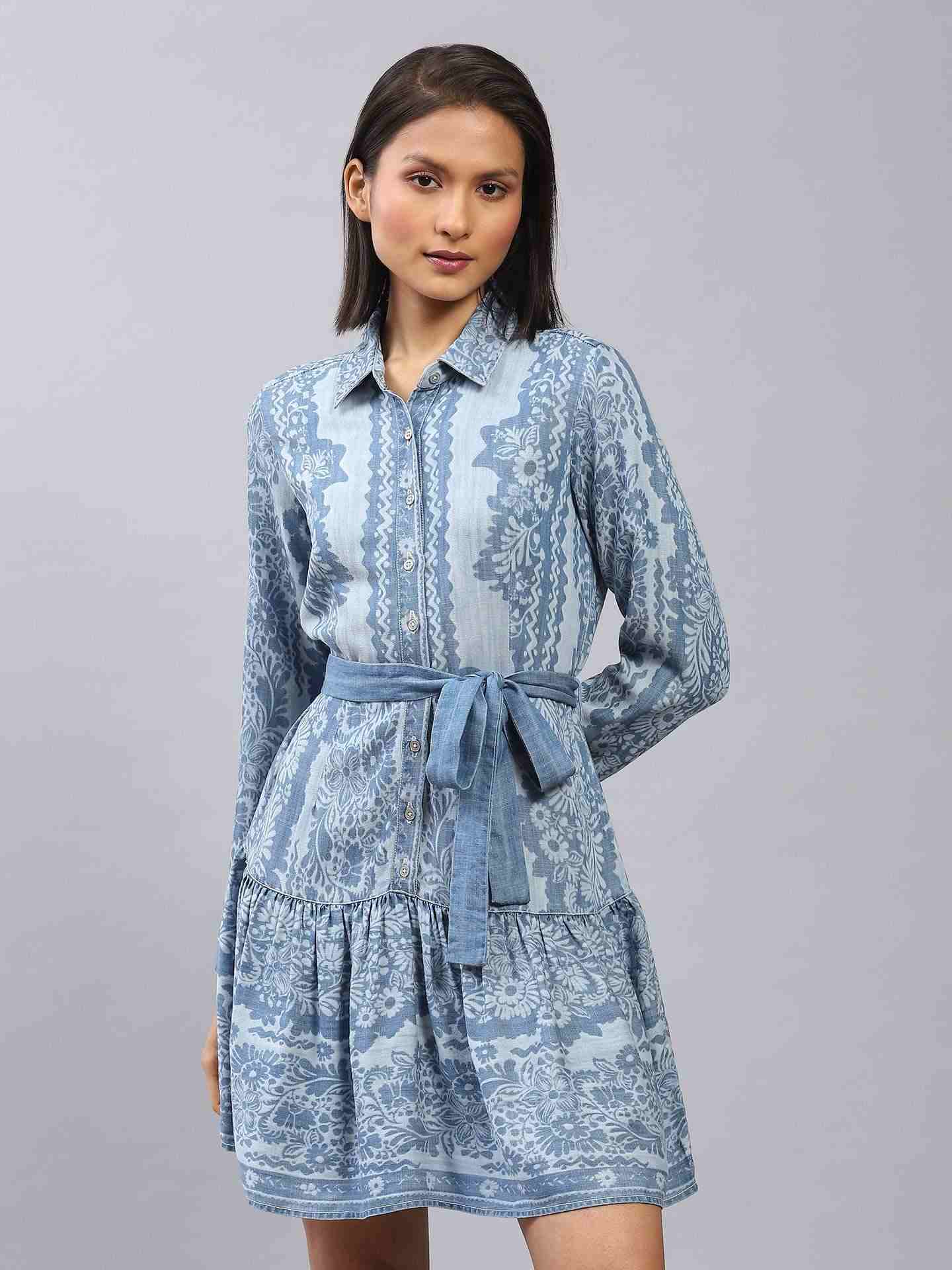 Blue Dorian Shirt Dress