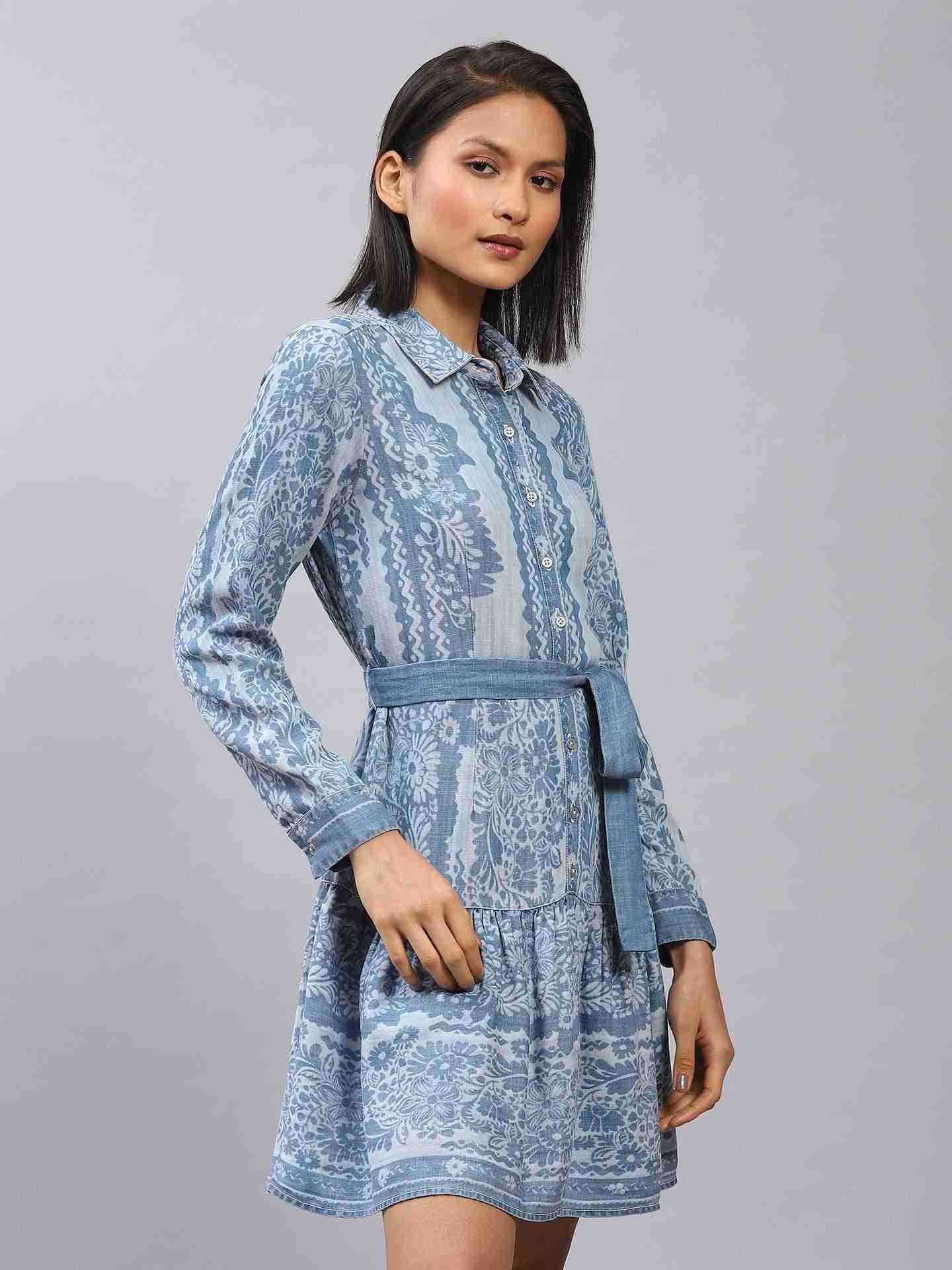Blue Dorian Shirt Dress