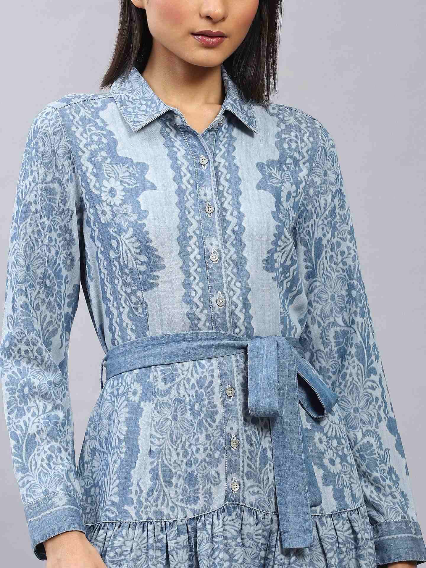 Blue Dorian Shirt Dress