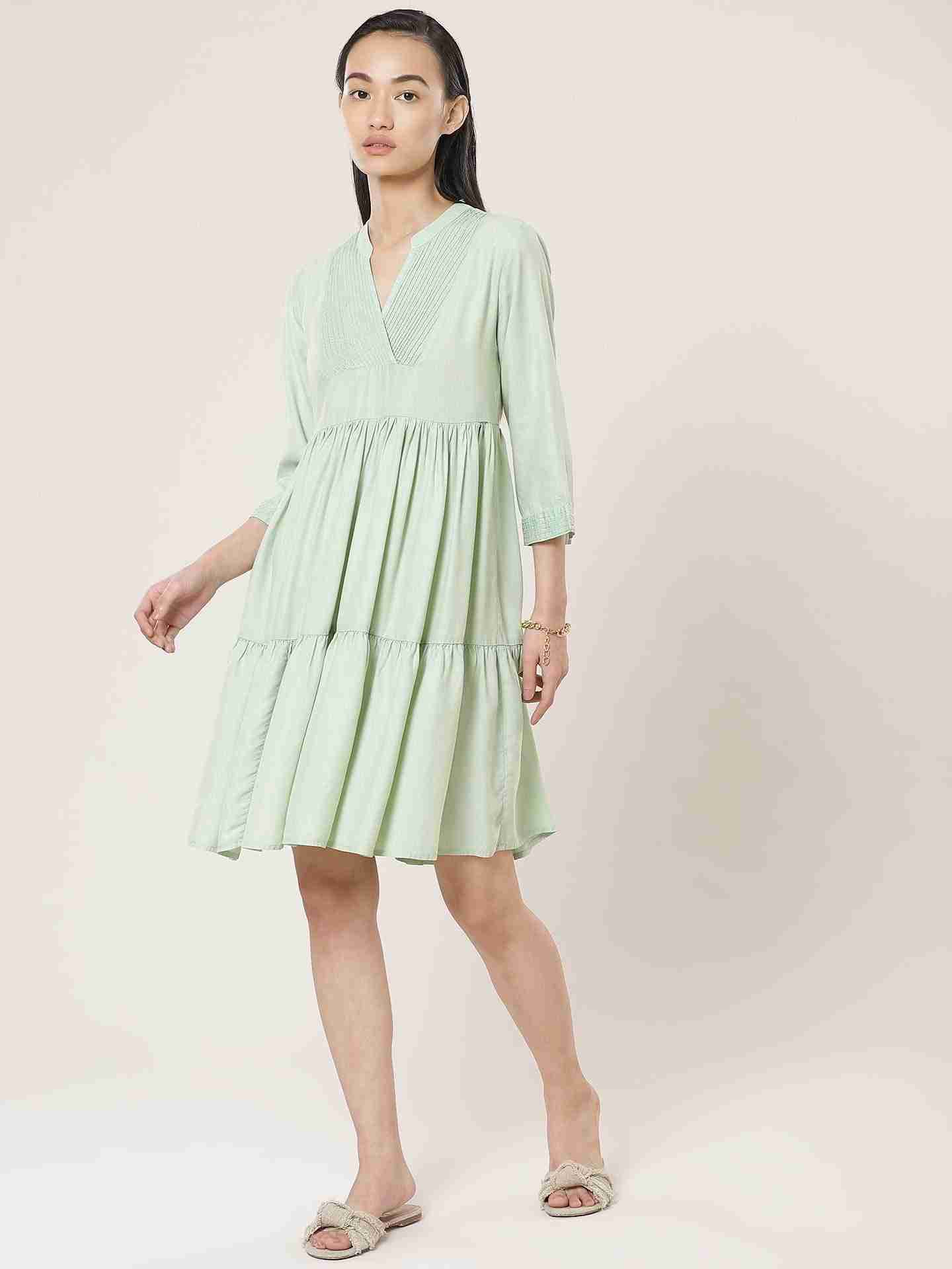 Olive Green Leisure Basics Shift Dress