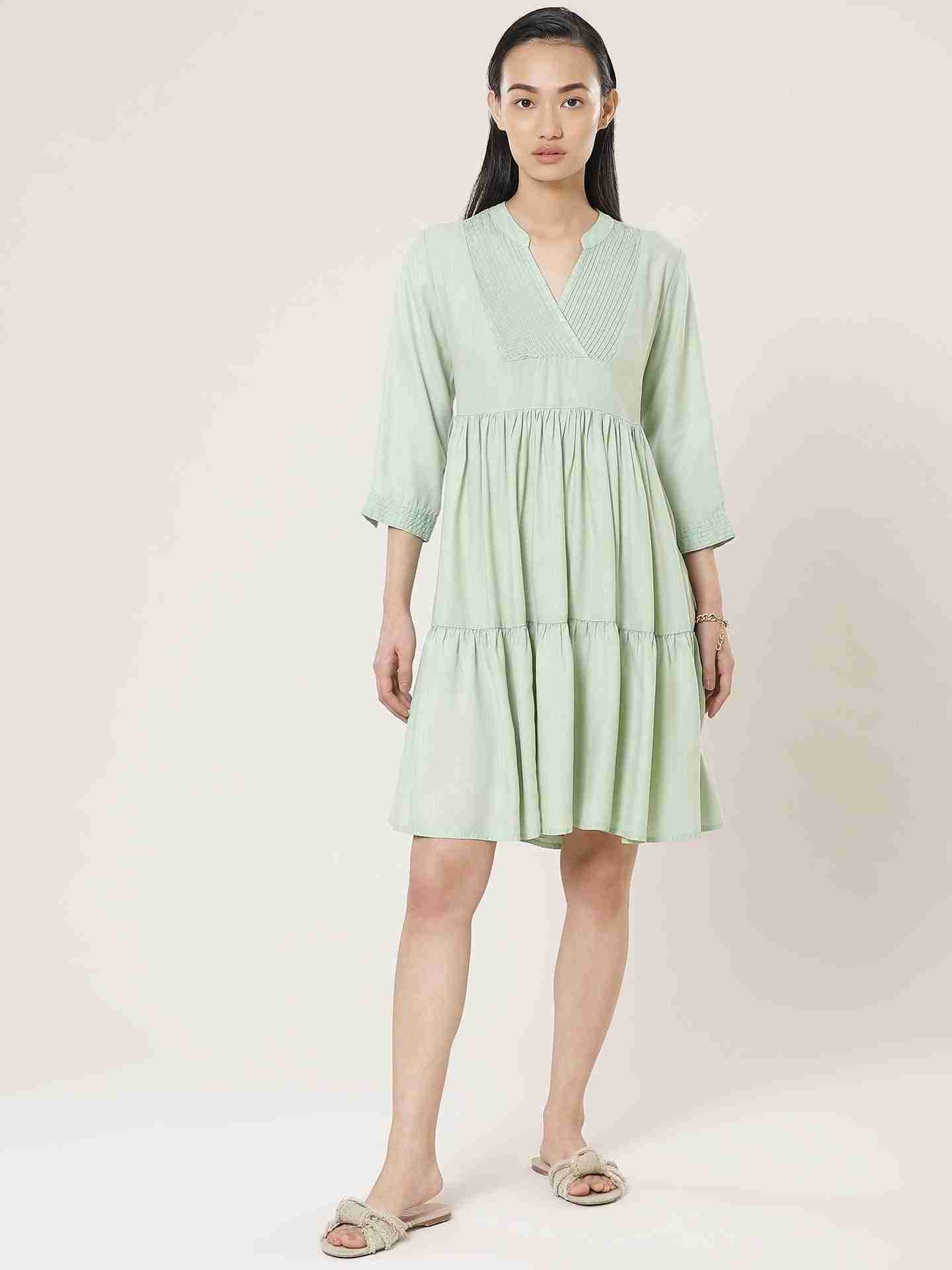 Olive Green Leisure Basics Shift Dress