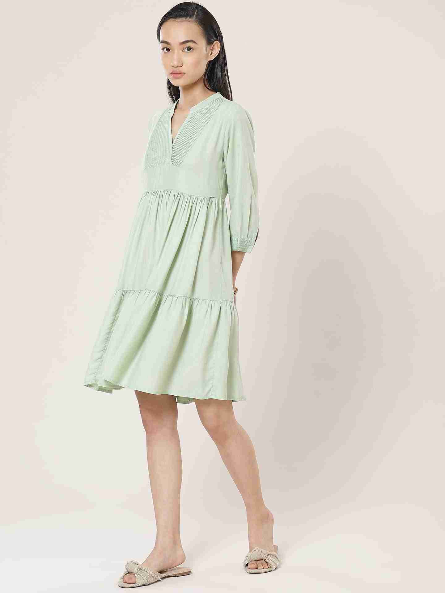 Olive Green Leisure Basics Shift Dress