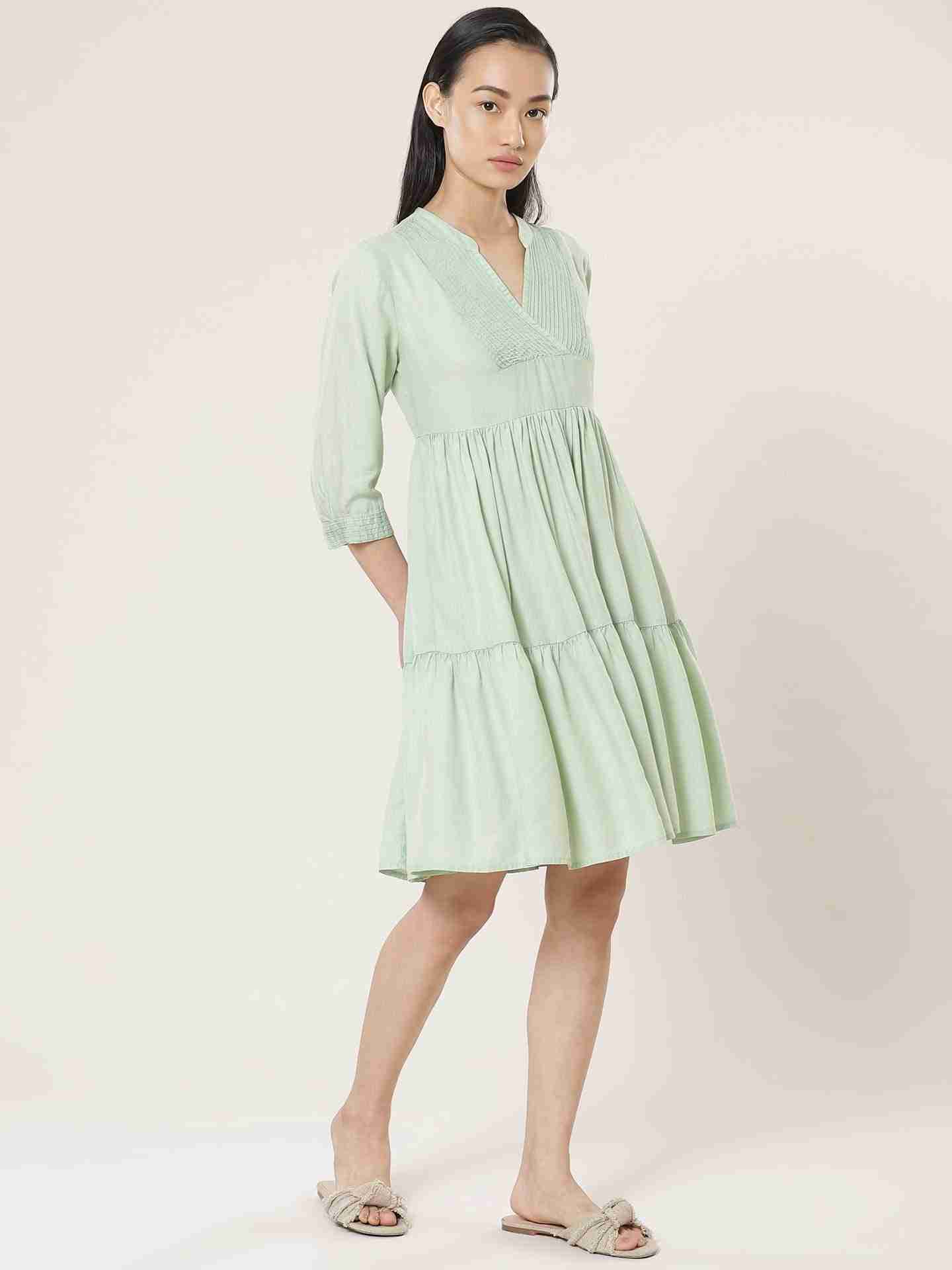 Olive Green Leisure Basics Shift Dress