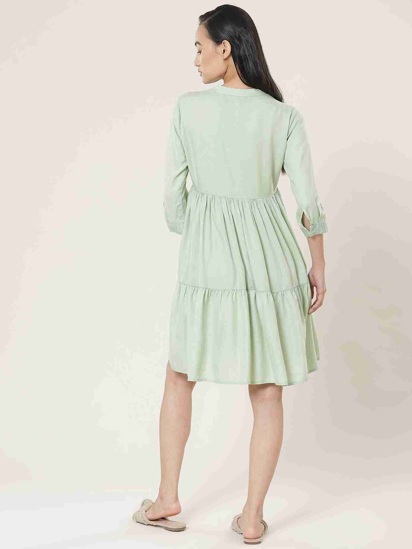 Olive Green Leisure Basics Shift Dress