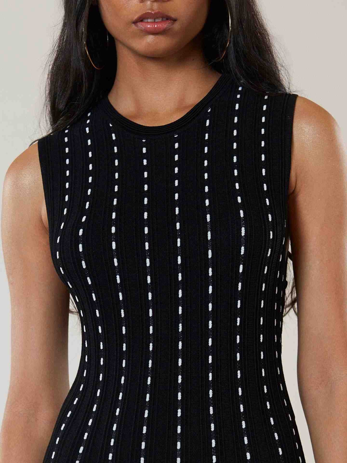 Black Winter Soiree Midi Dress