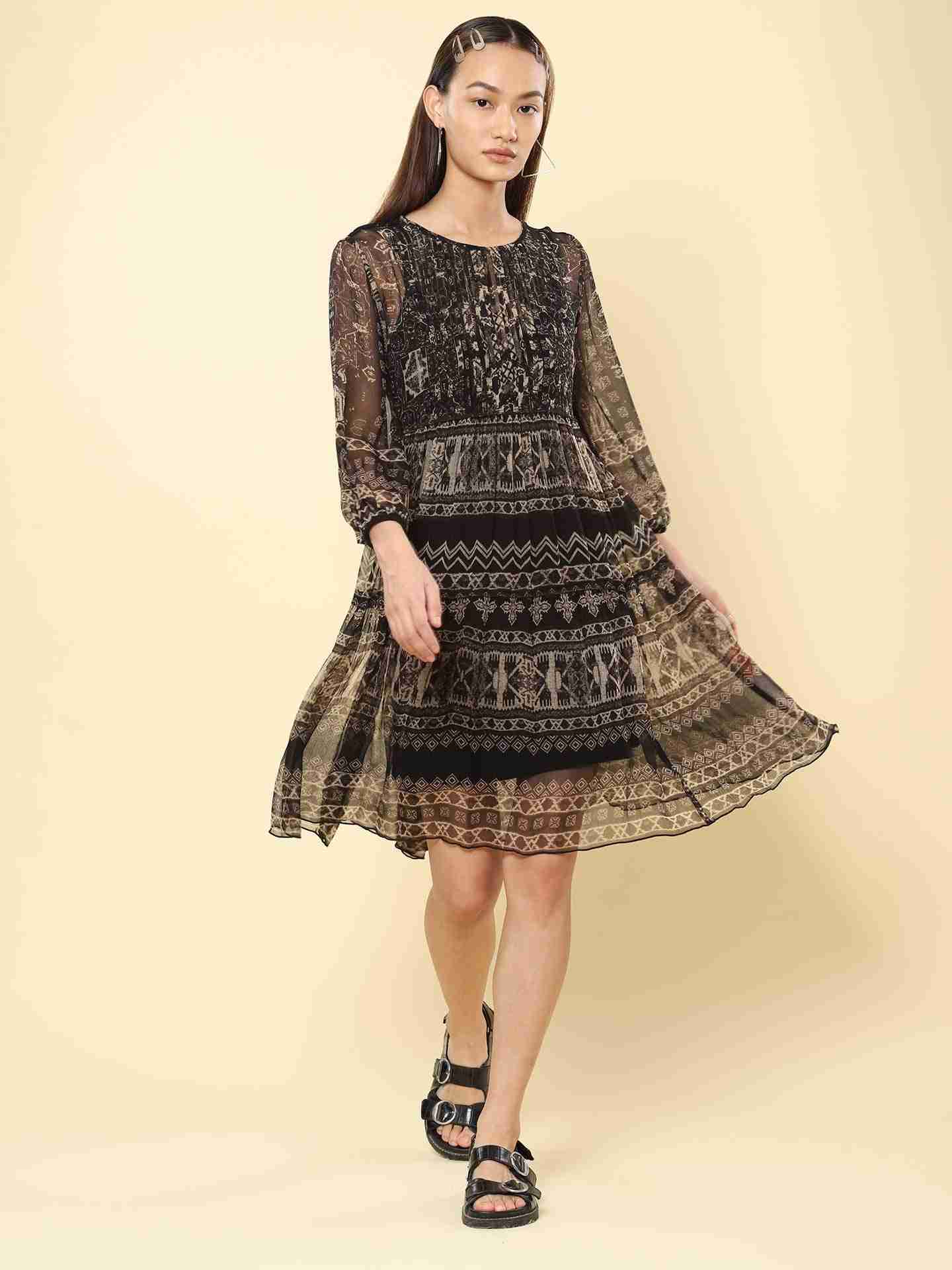 Black Ahura Shift Dress