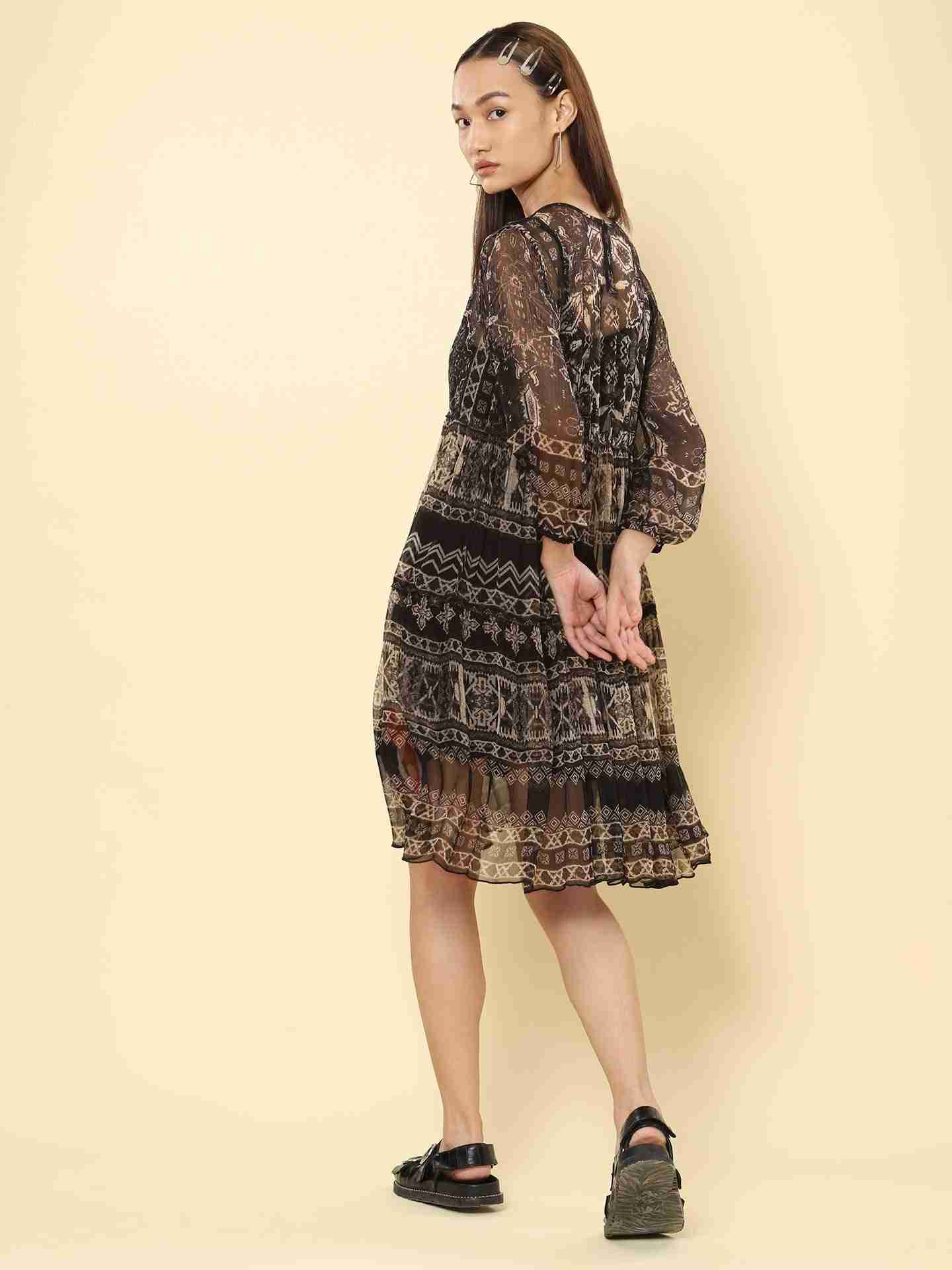 Black Ahura Shift Dress