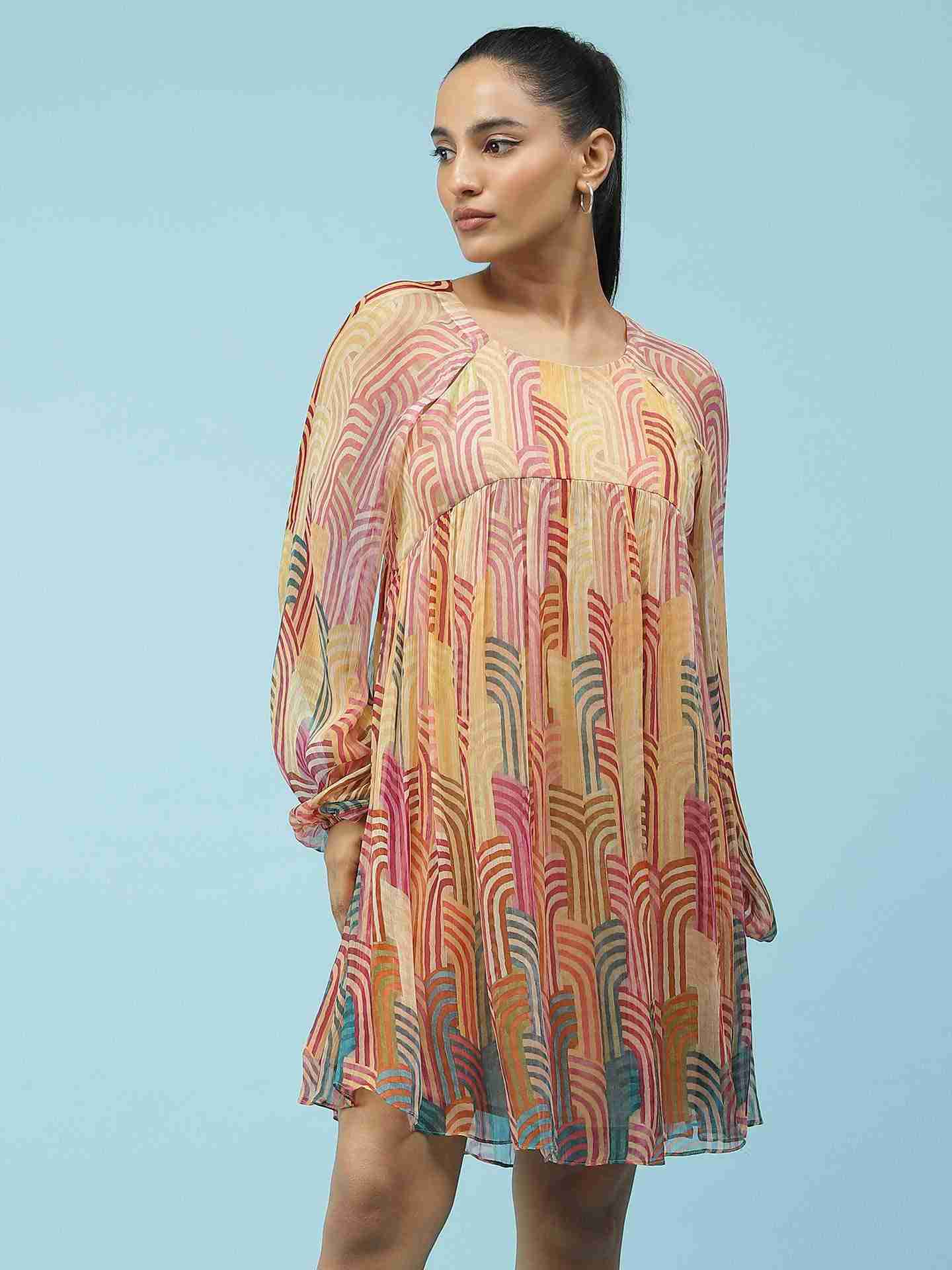 Multi Trippy Tales Shift Dress