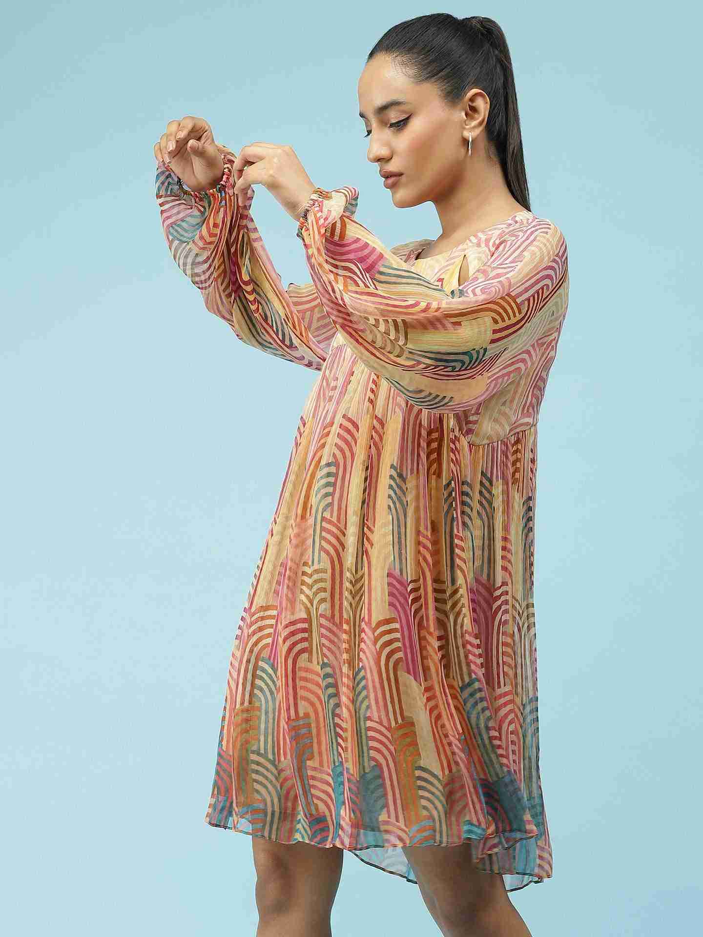 Multi Trippy Tales Shift Dress