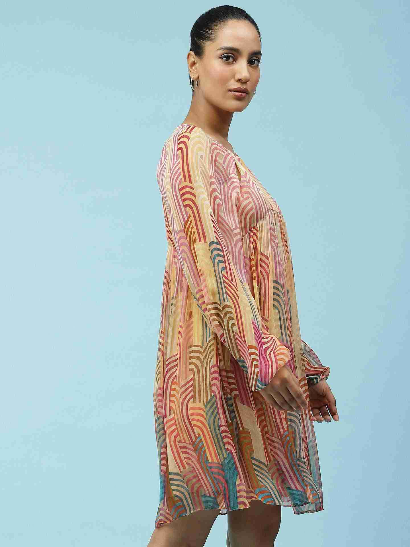 Multi Trippy Tales Shift Dress