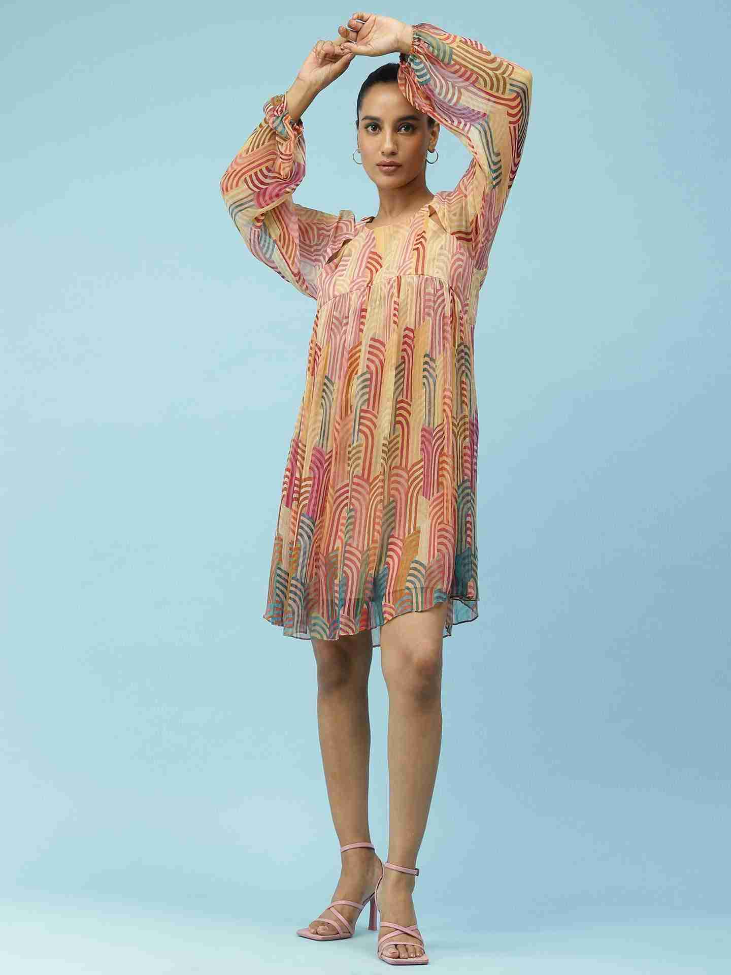 Multi Trippy Tales Shift Dress