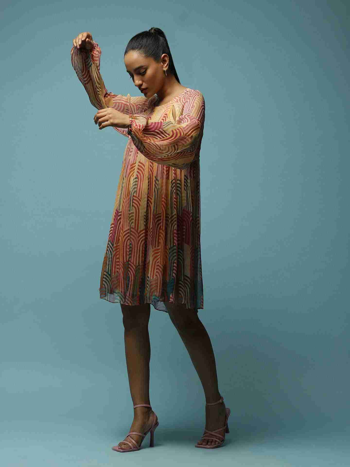 Multi Trippy Tales Shift Dress