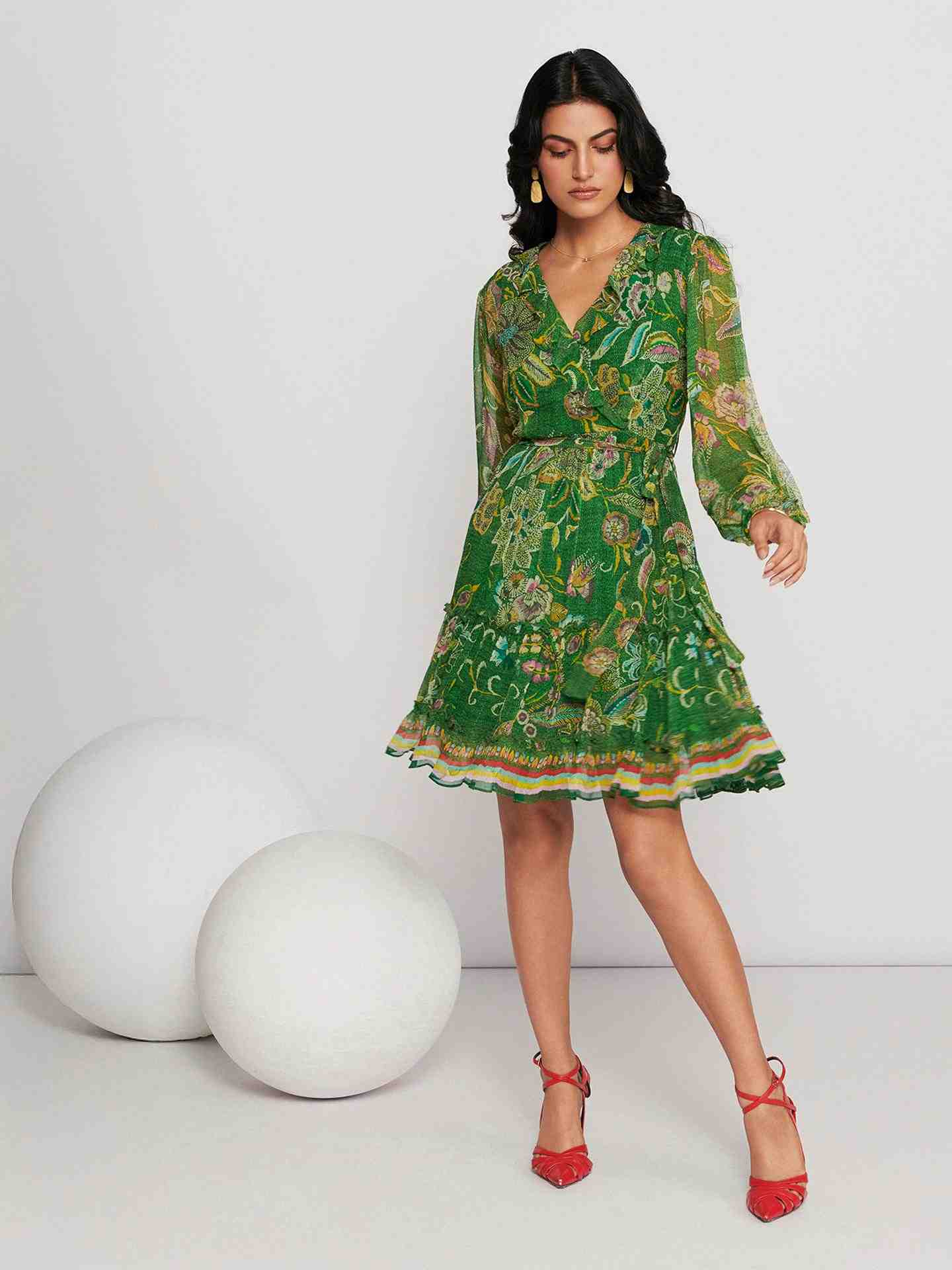 Green Alanna Short Dress