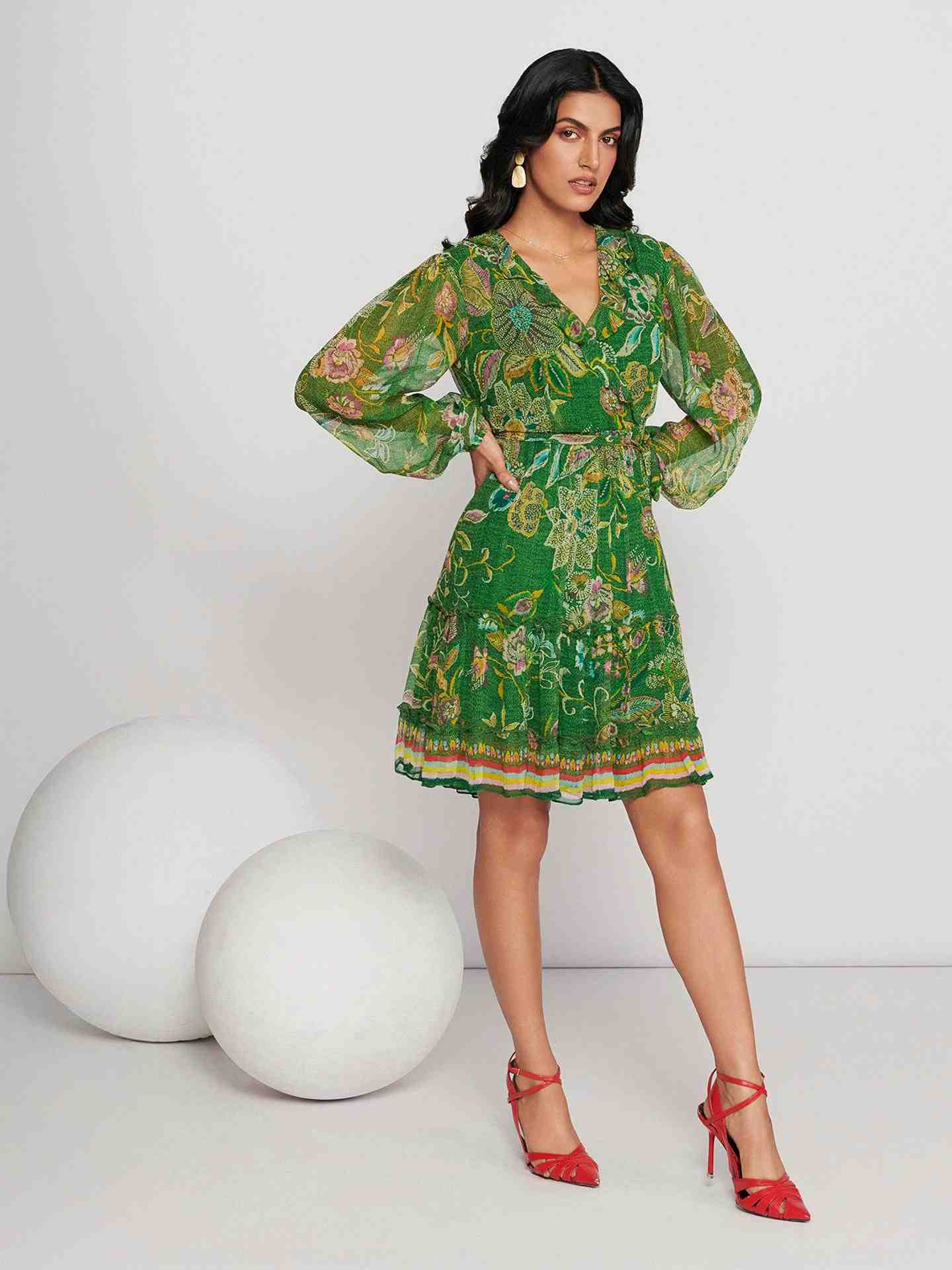 Green Alanna Short Dress