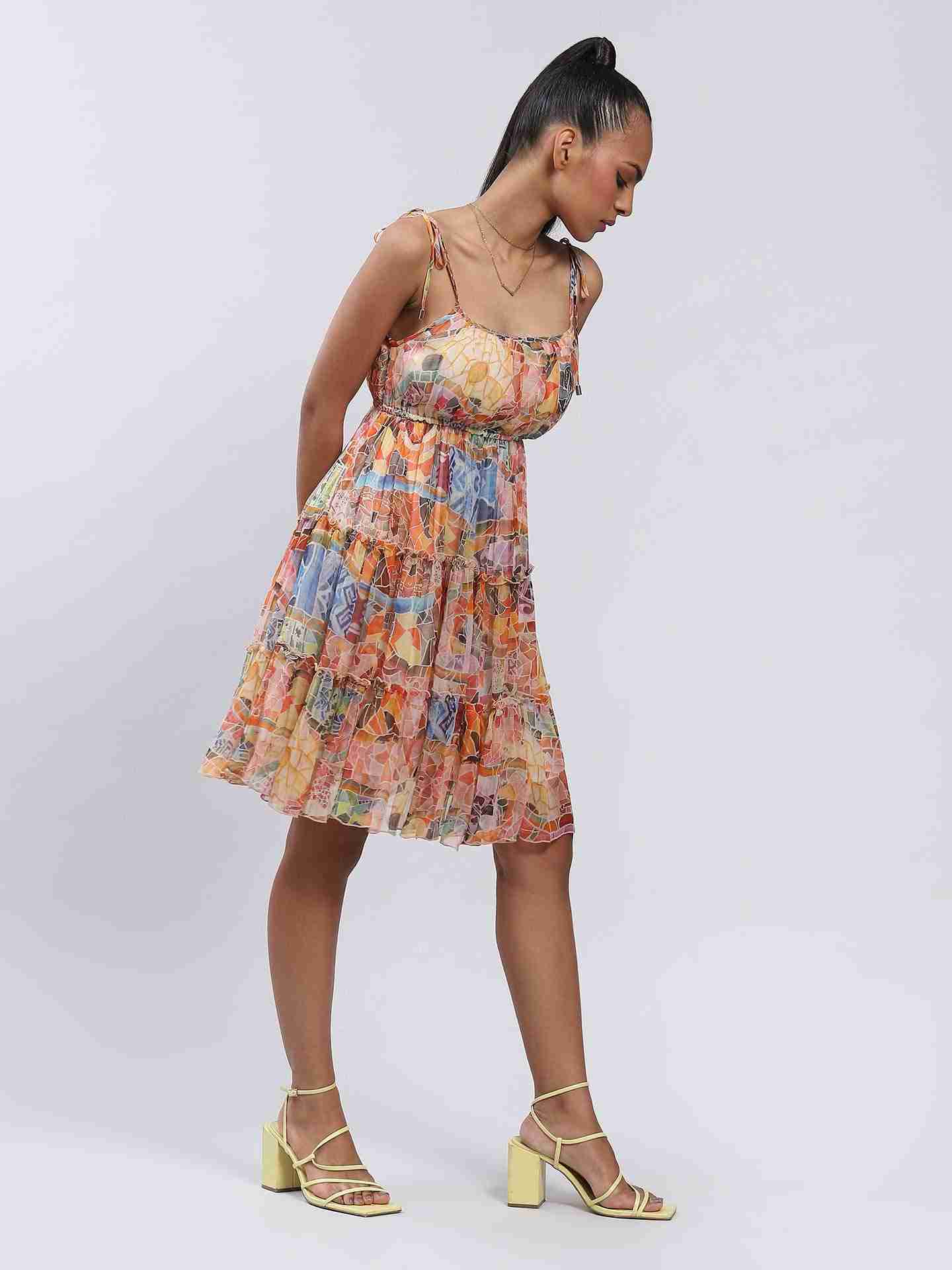 Multi Gaudi Mosaic Dress