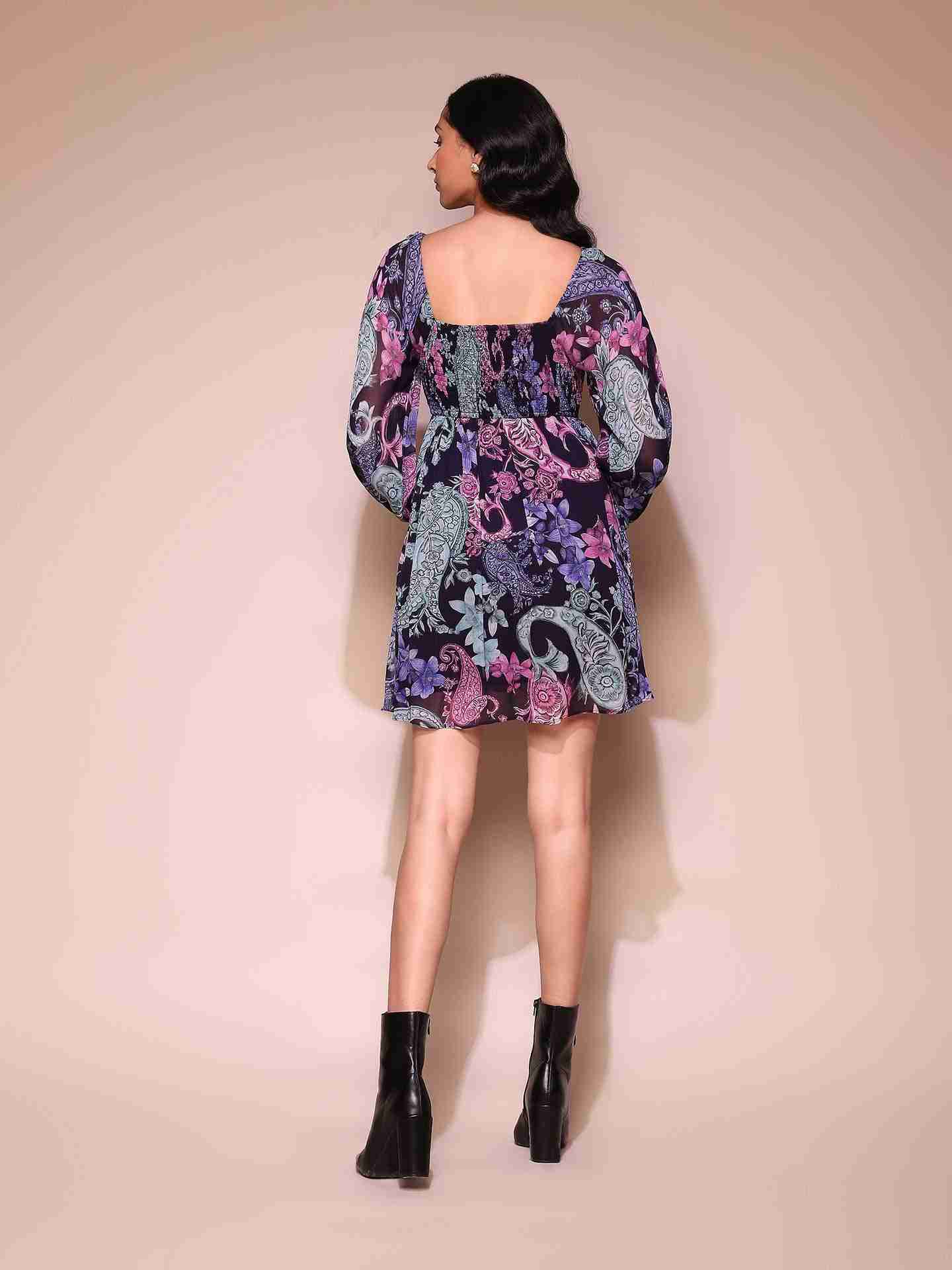 Navy Drew Skater Dress