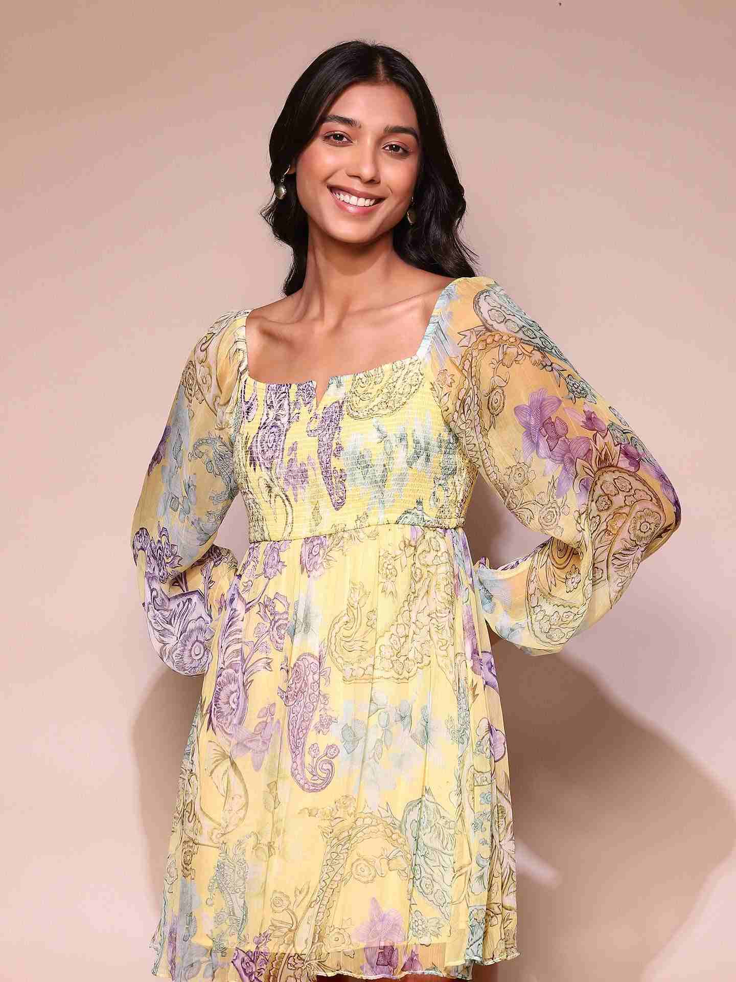 Yellow Drew Skater Dress