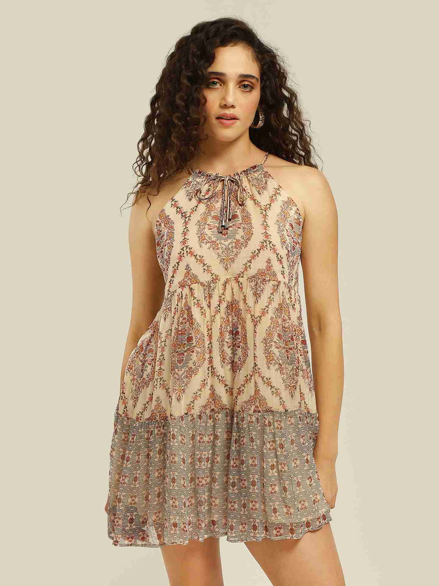 Ecru Caprese Short Dress