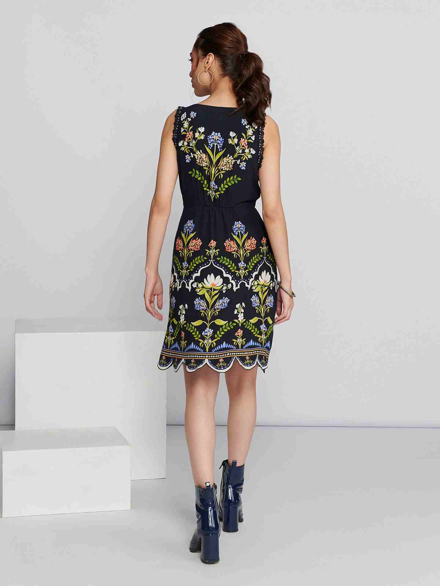 Navy Alaia Short Dress