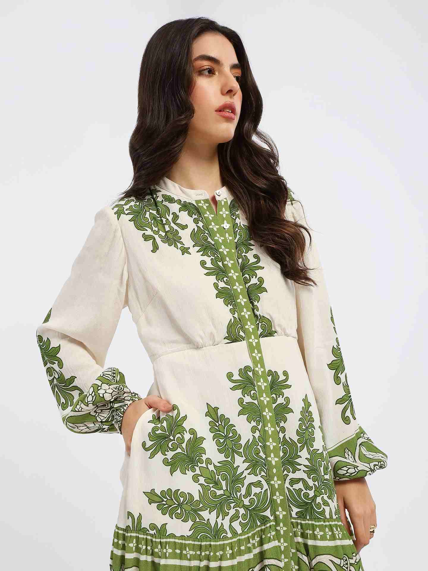 Green Venezia Short Dress