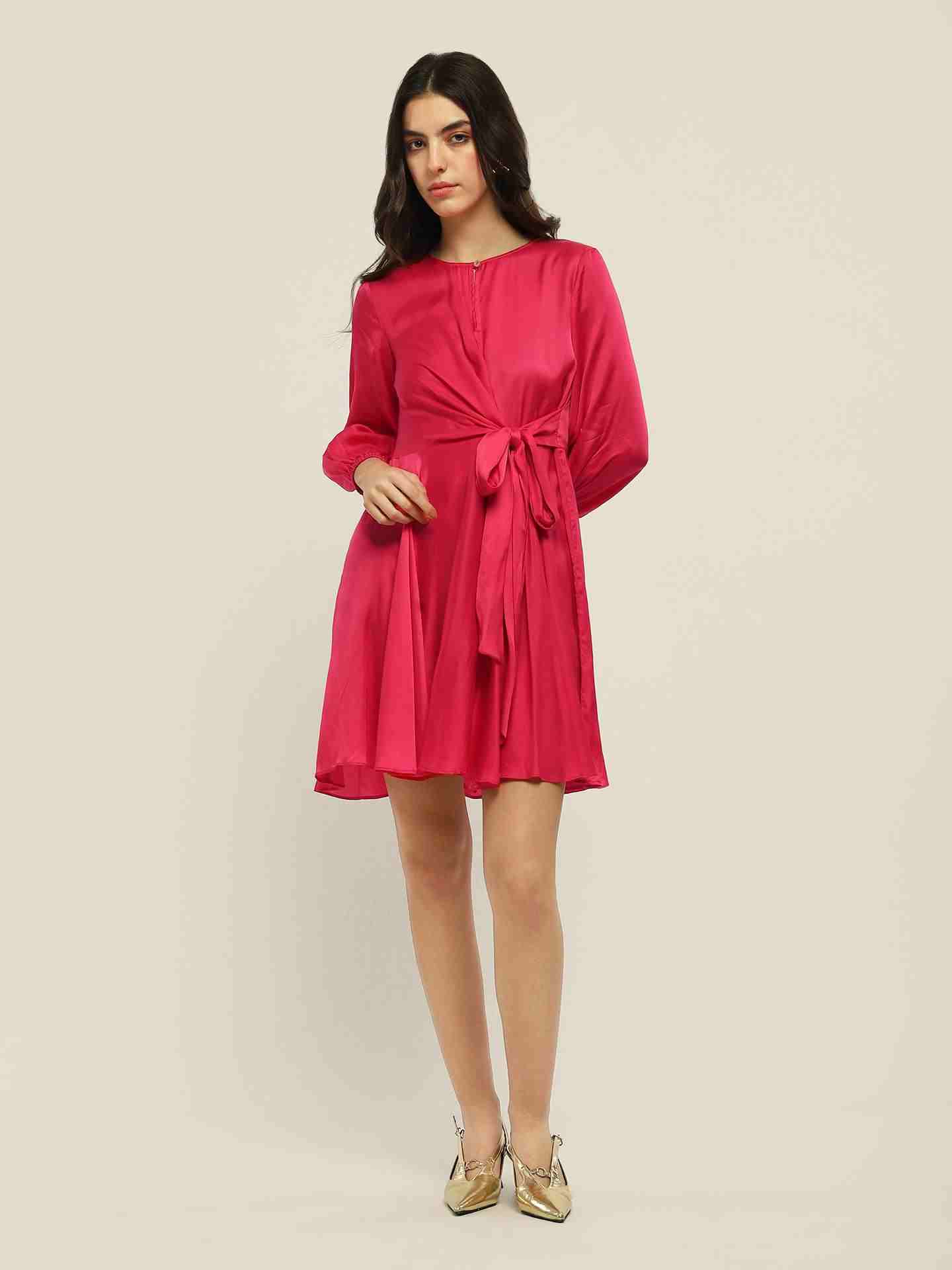 Fuschia Fashion Flair Short Dress