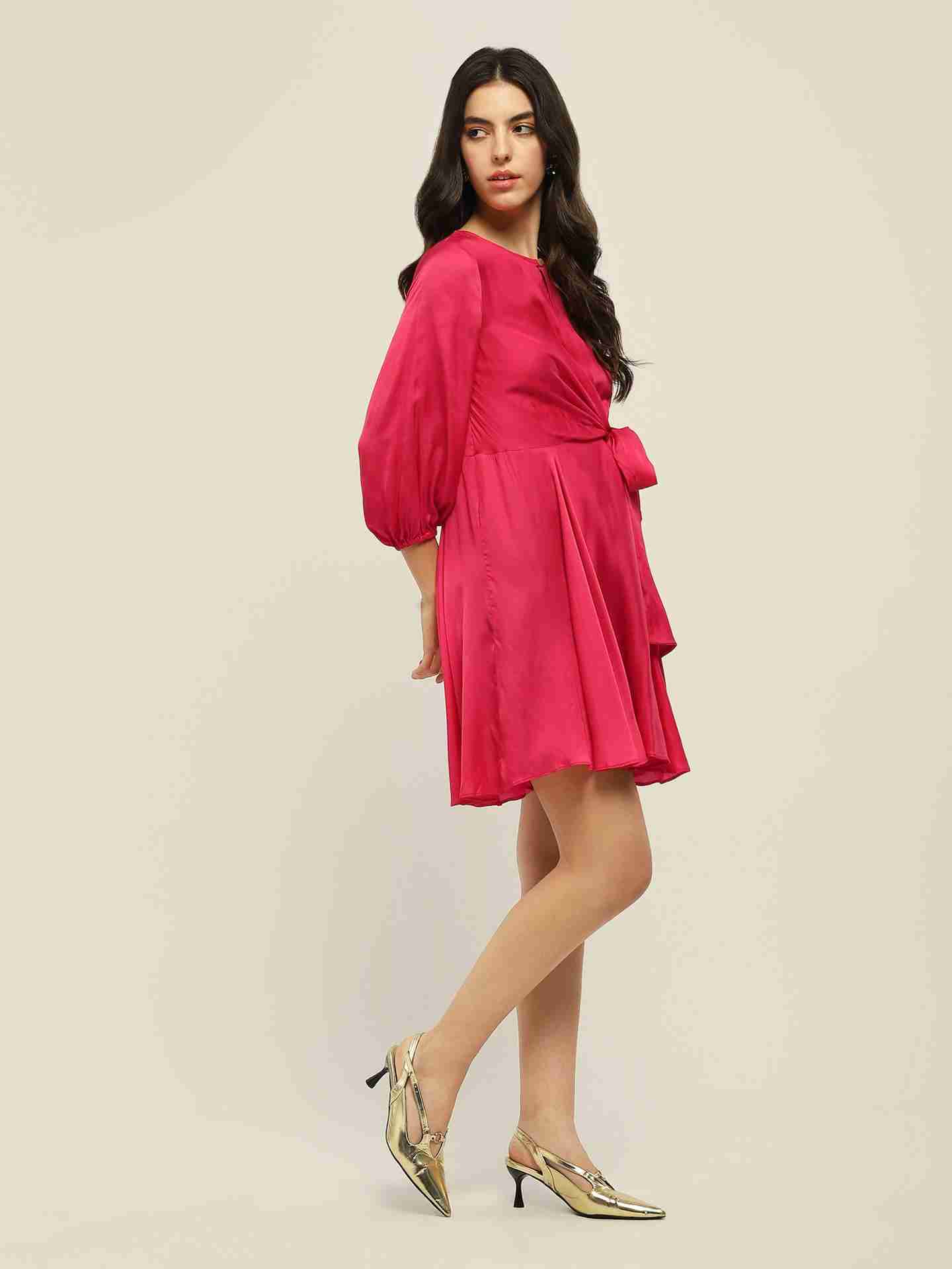 Fuschia Fashion Flair Short Dress