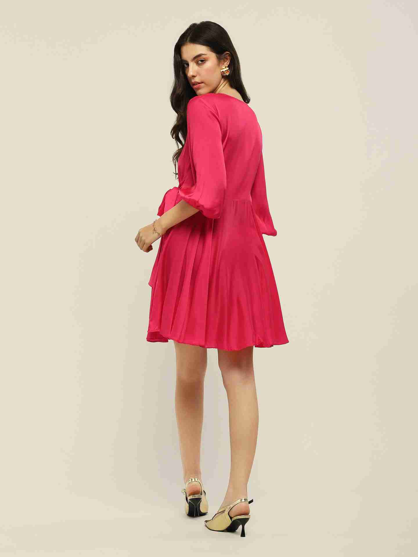 Fuschia Fashion Flair Short Dress