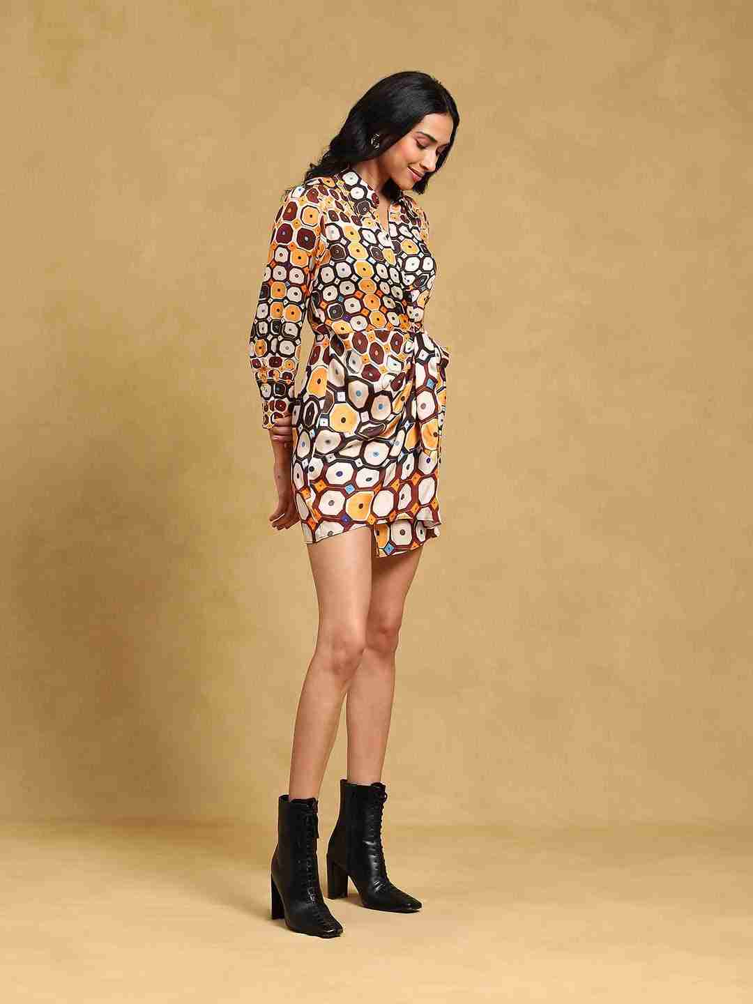 Brown Theodora Shirt Dress