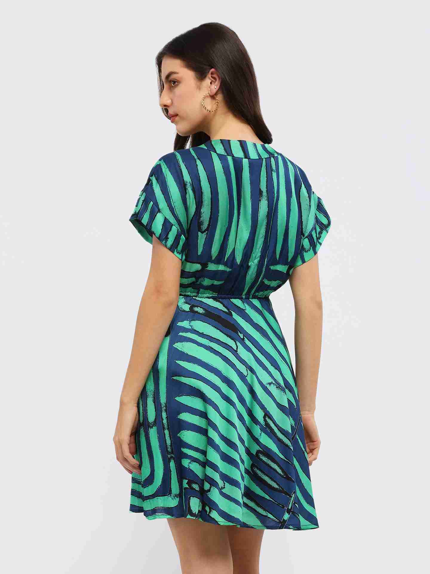 Teal Odile Short Dress