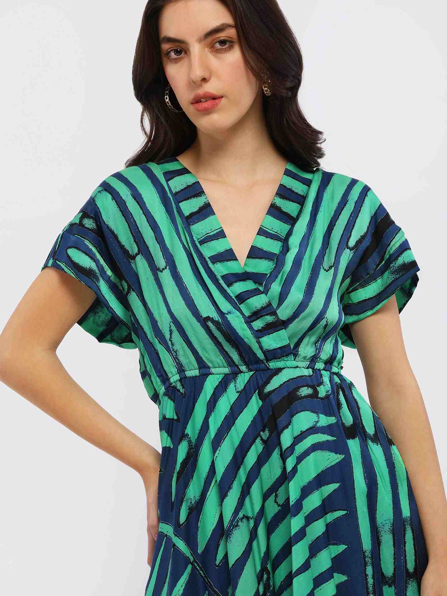 Teal Odile Short Dress