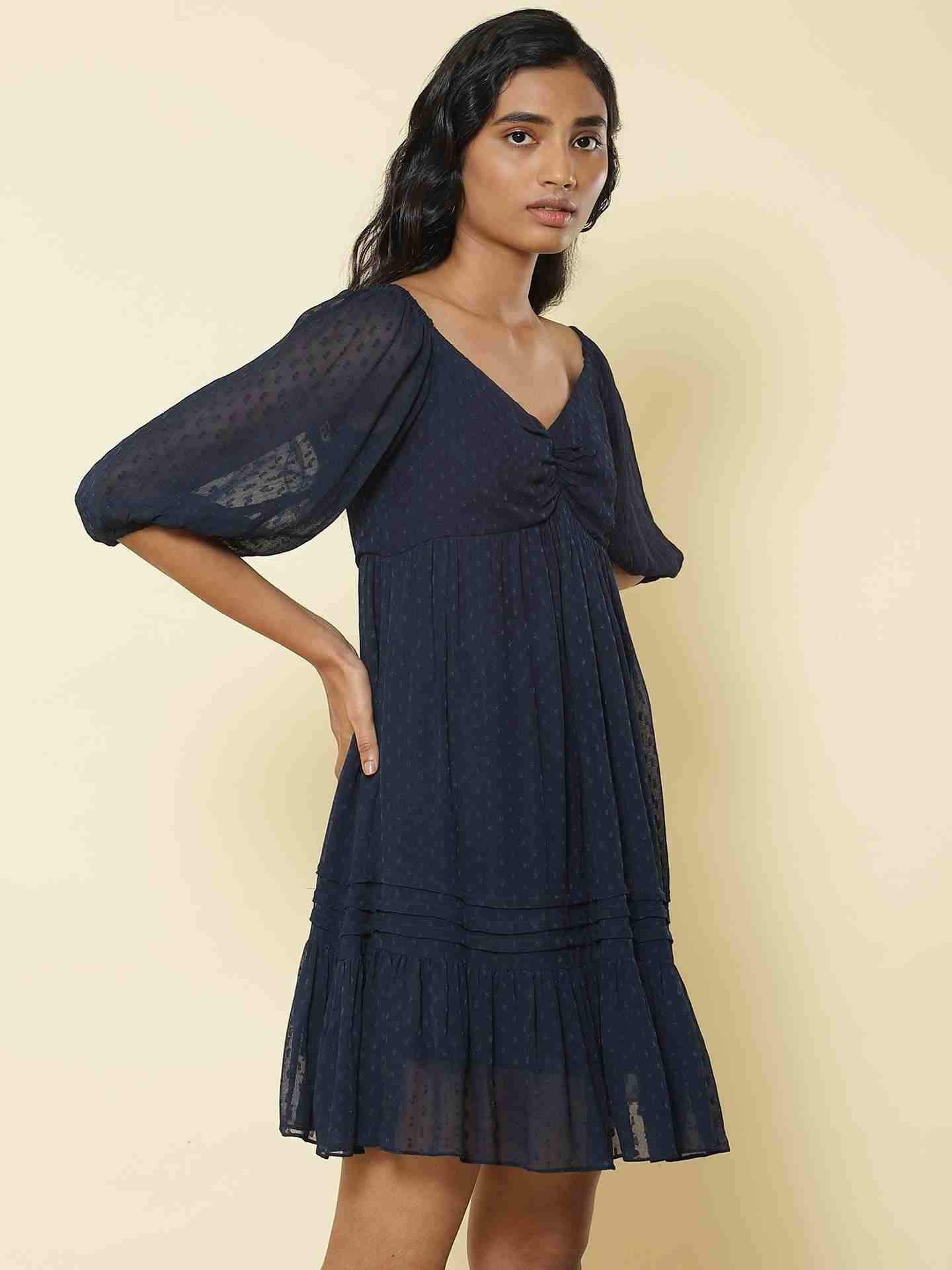 Navy Bossa Nova Shift Dress