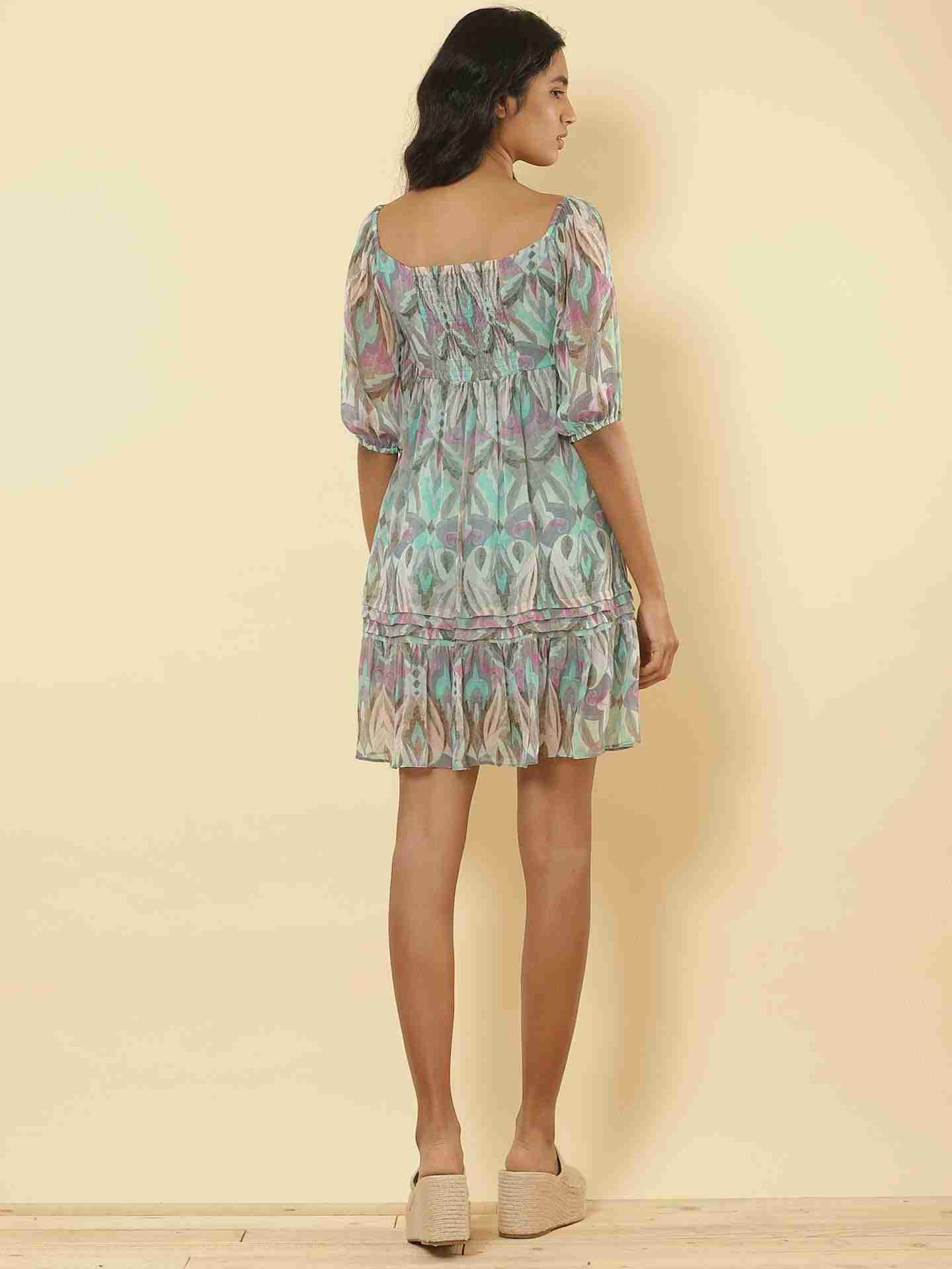 Green Tropics Shift Dress
