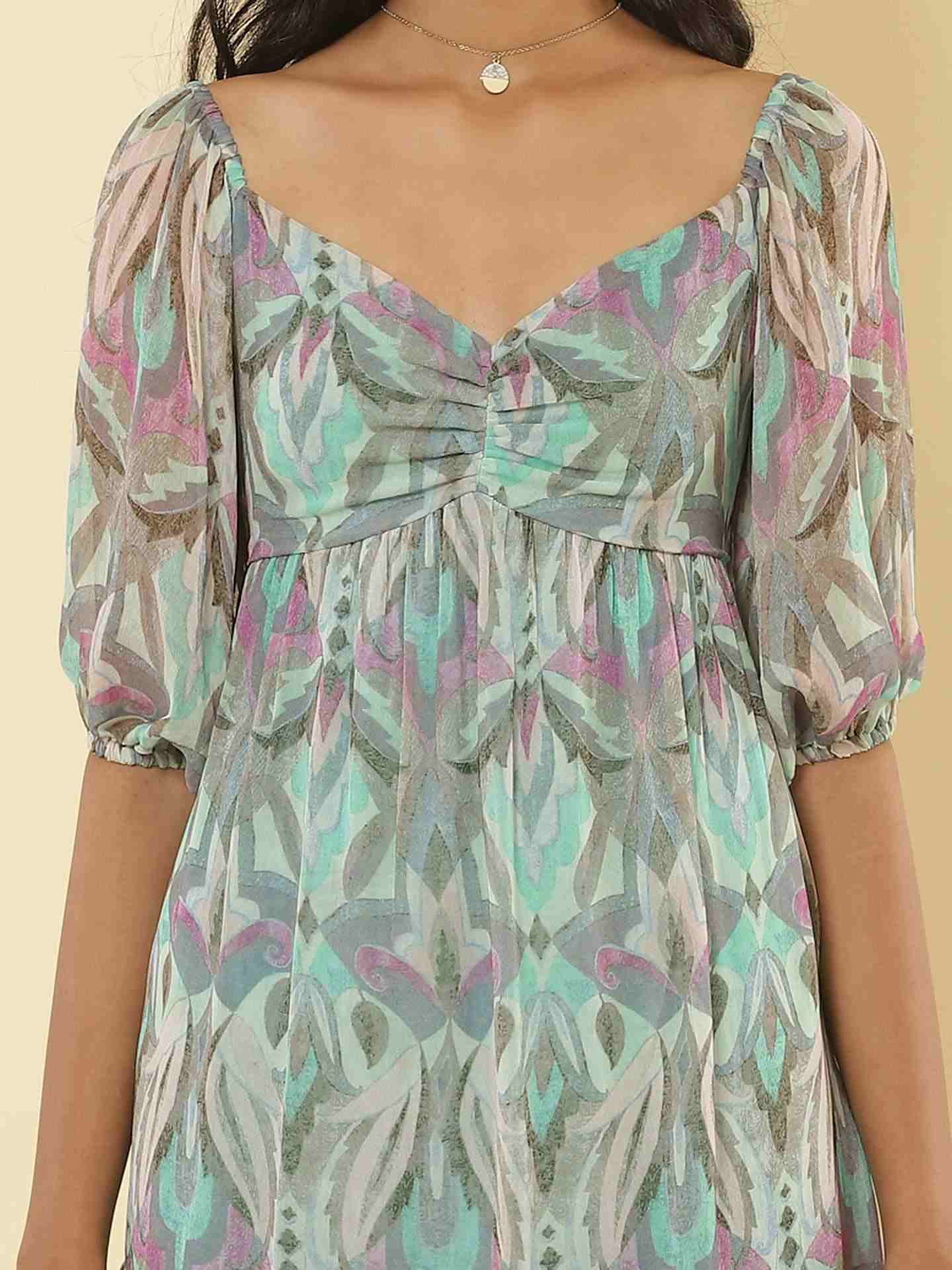 Green Tropics Shift Dress