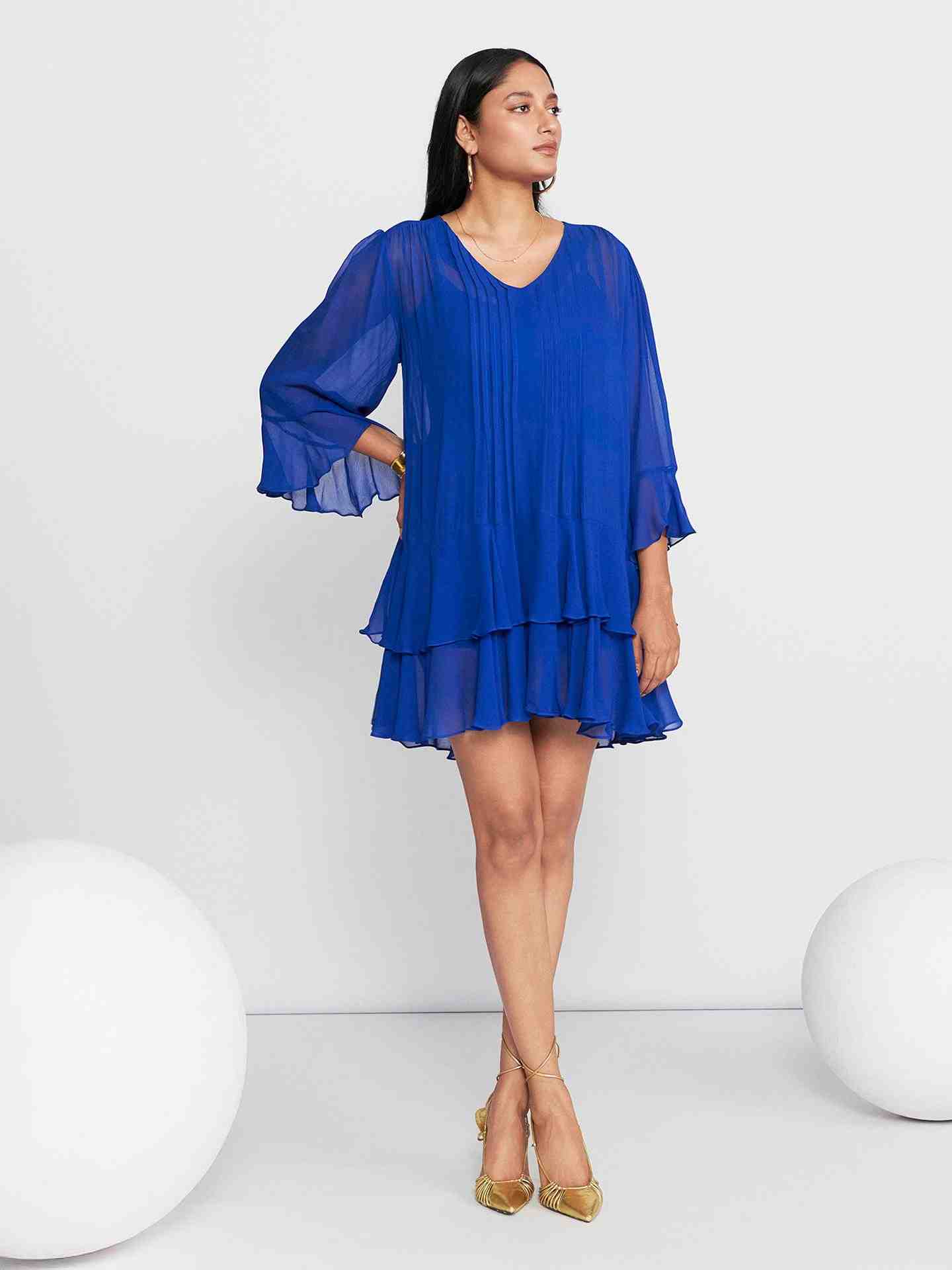 Blue Vannie Short Dress