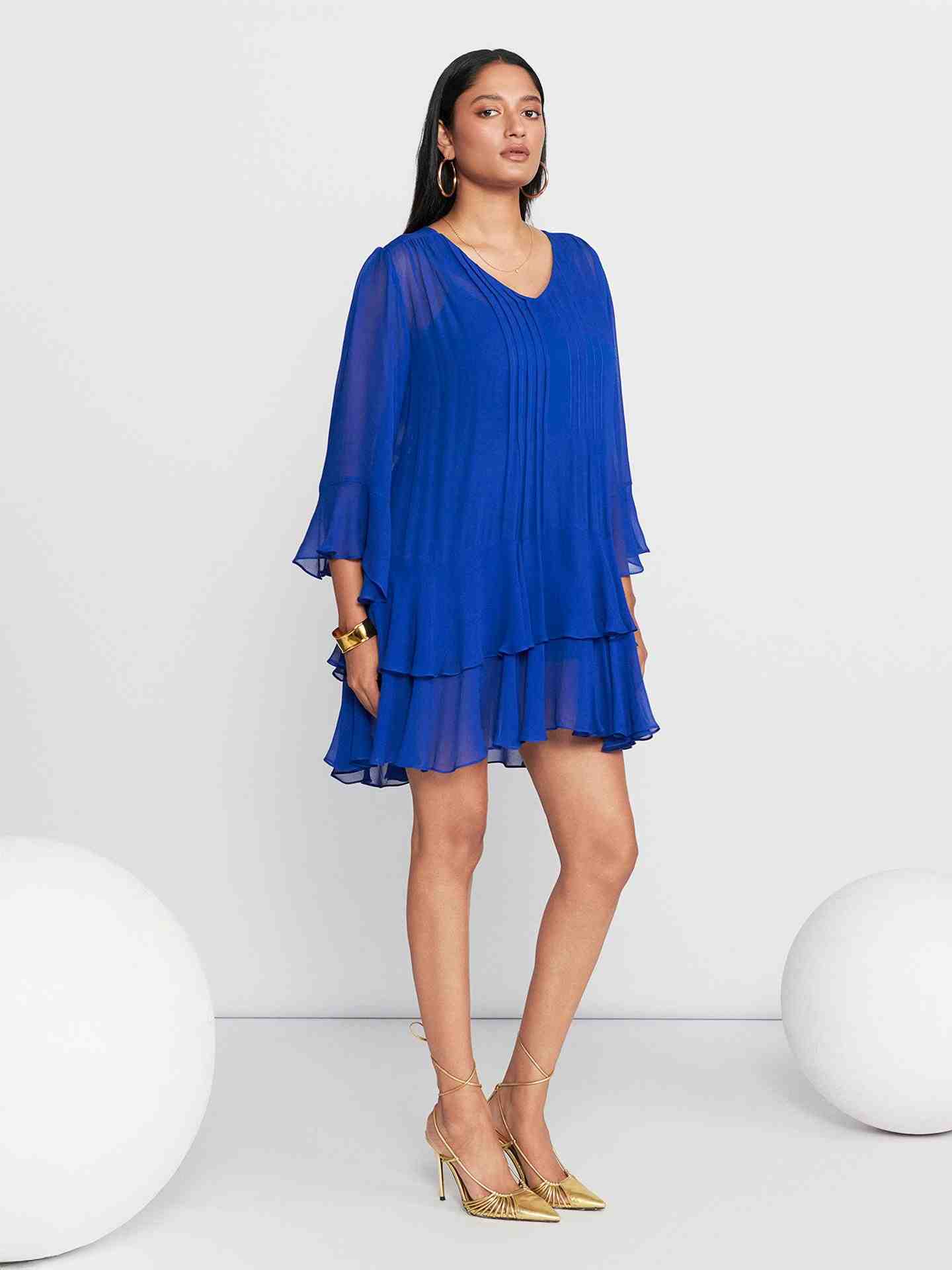 Blue Vannie Short Dress