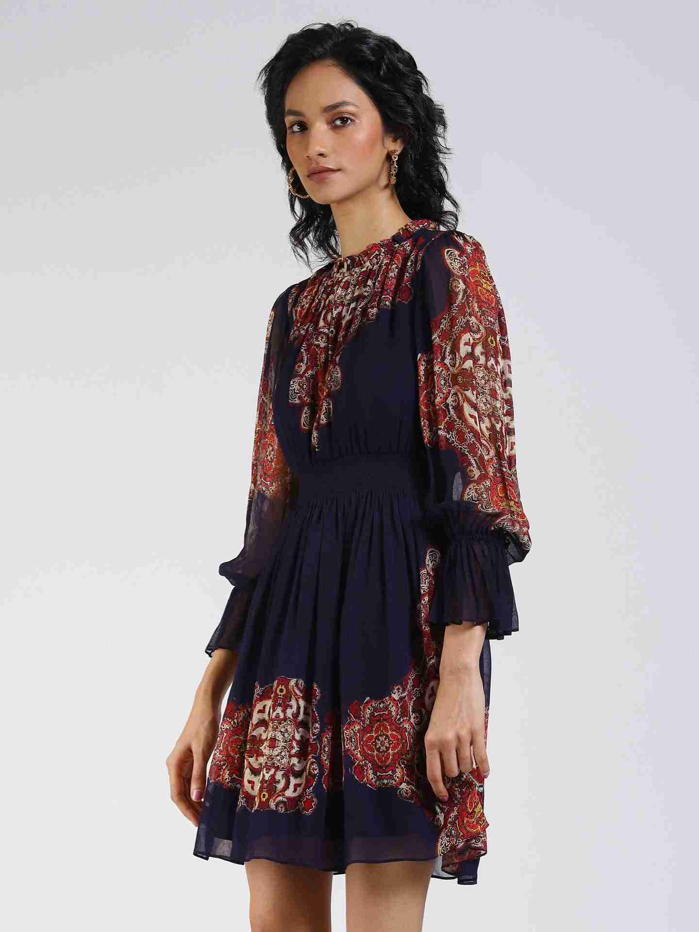 Navy Jade Skater Dress