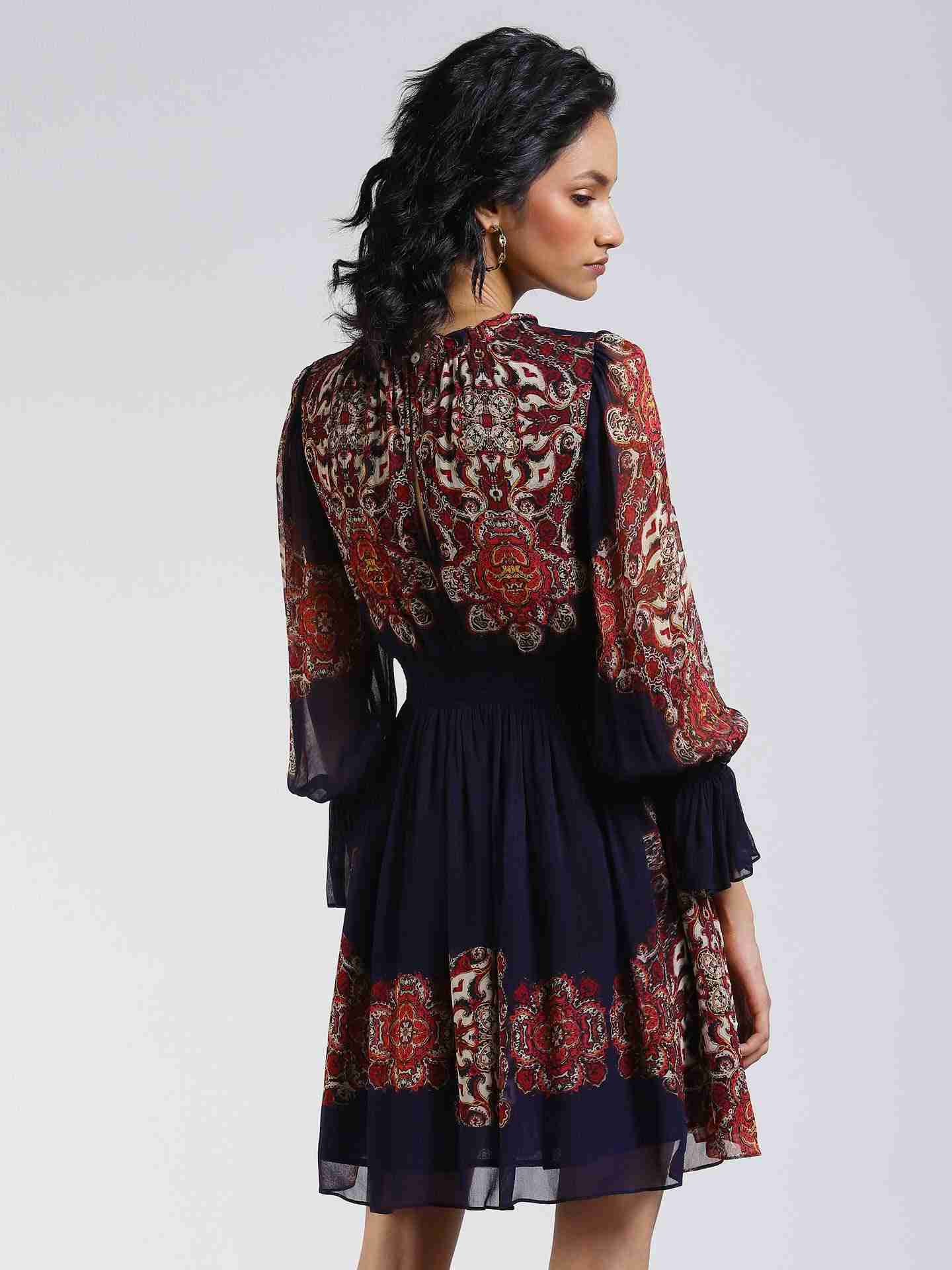 Navy Jade Skater Dress