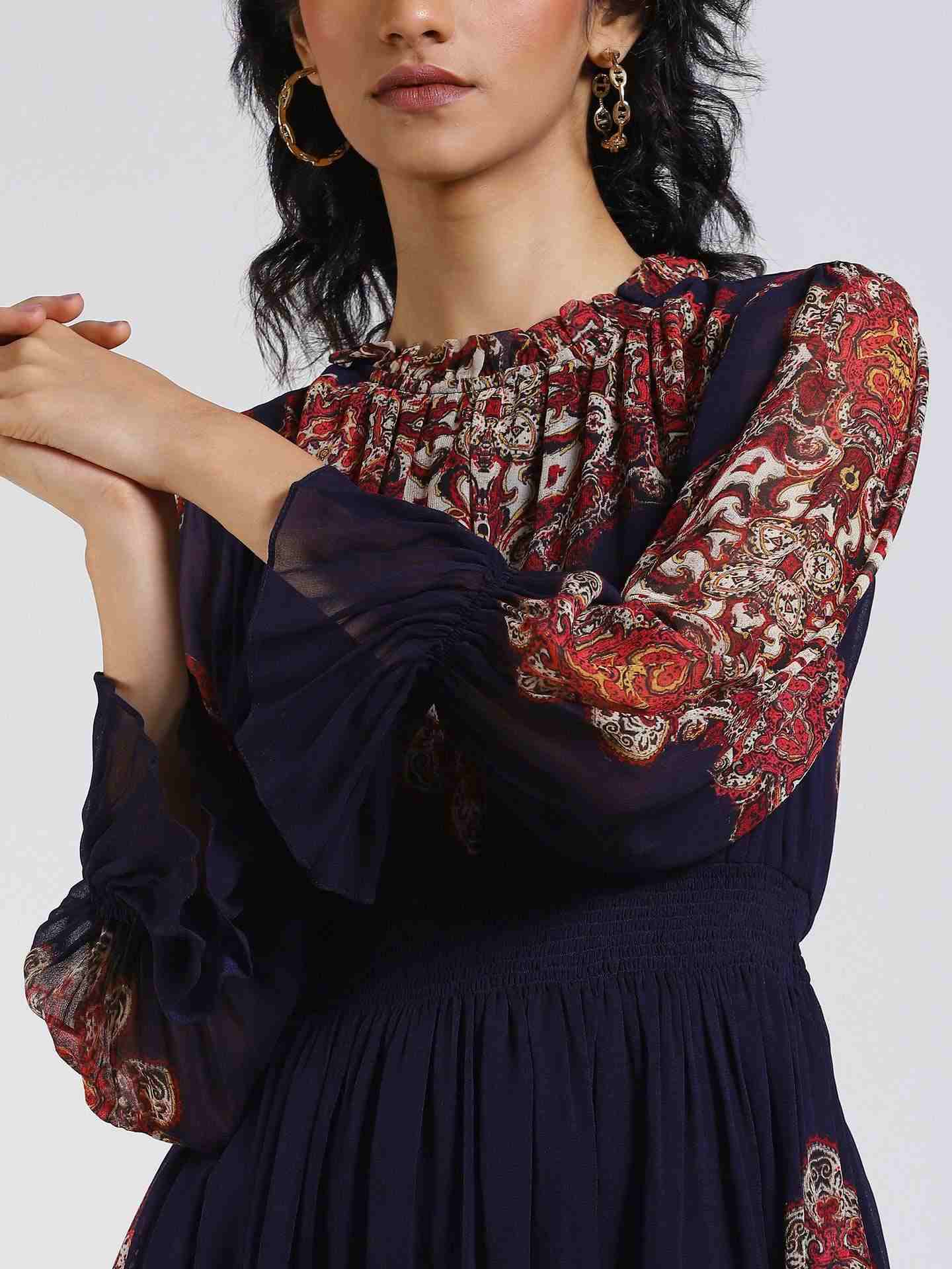 Navy Jade Skater Dress